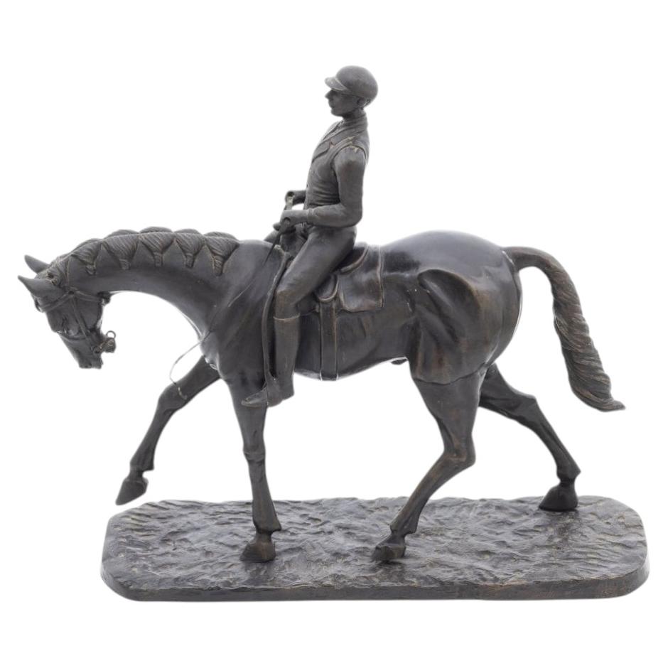 Bronze Equestrian Sculpture of a Jockey After Isidore Jules Bonheur