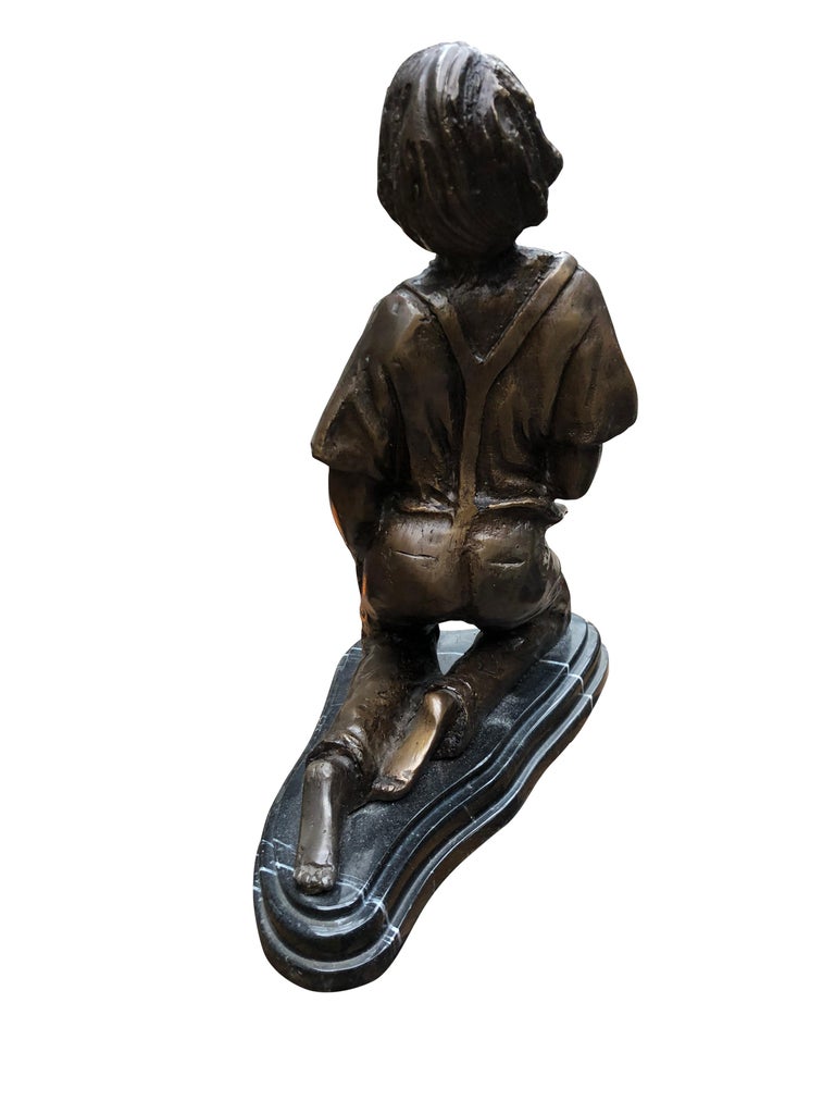 Bronze Erotic Female Figurine Statue Sexy Lady, 20Th -1234