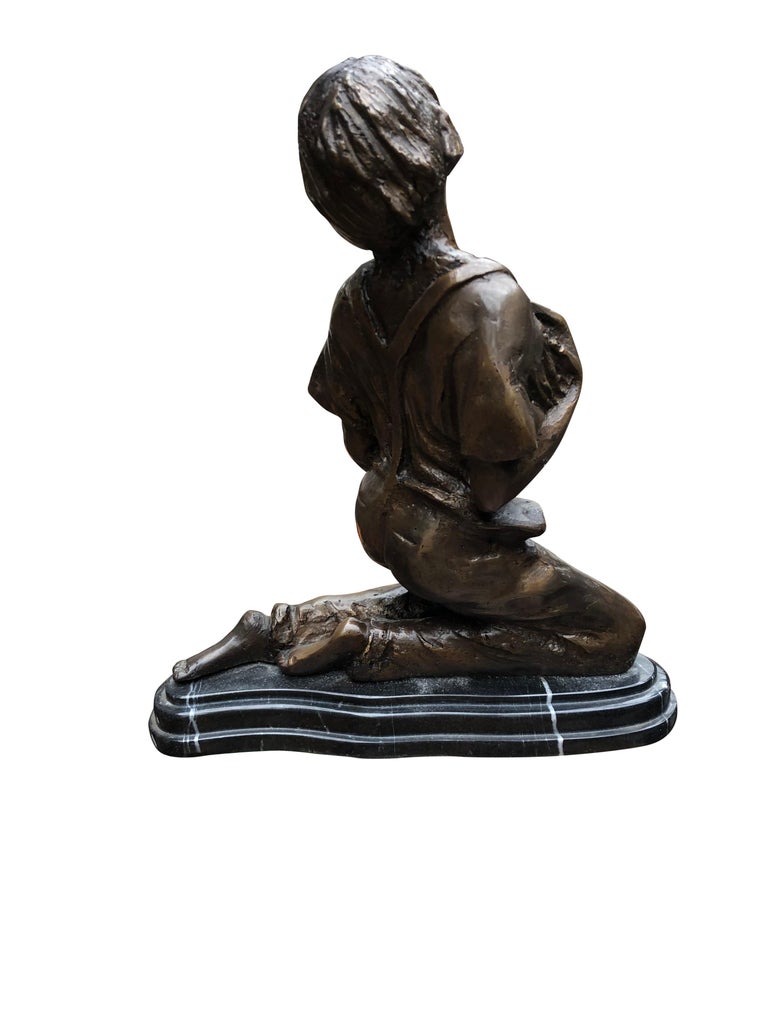 Bronze Erotic Female Figurine Statue Sexy Lady, 20Th -7154