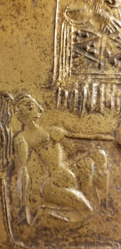 Plaque érotique en bronze de Max Lacher