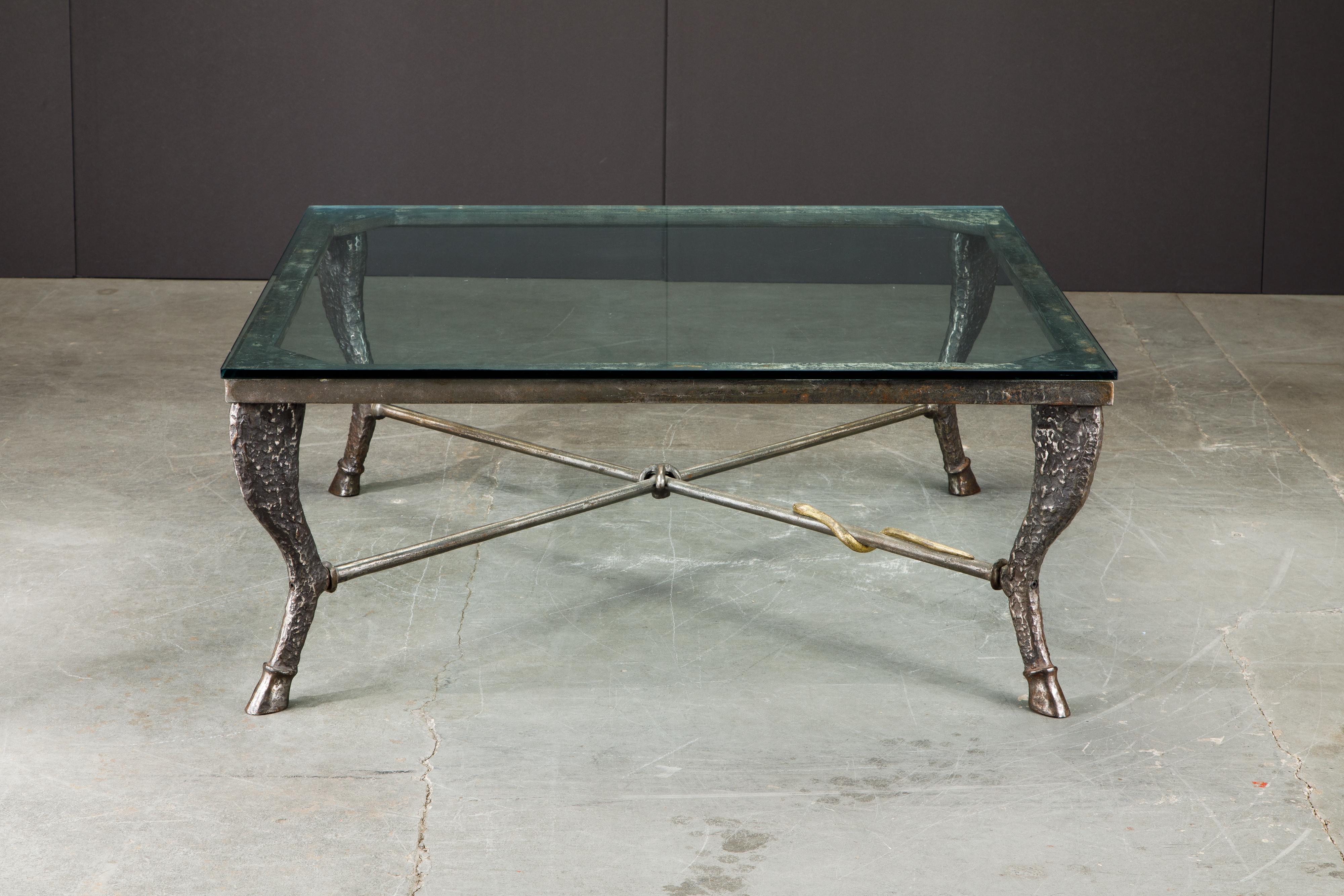 Brutalist Bronze 'Etruscan' Coffee Table Attributed to Christopher Chodoff,  c. 1984