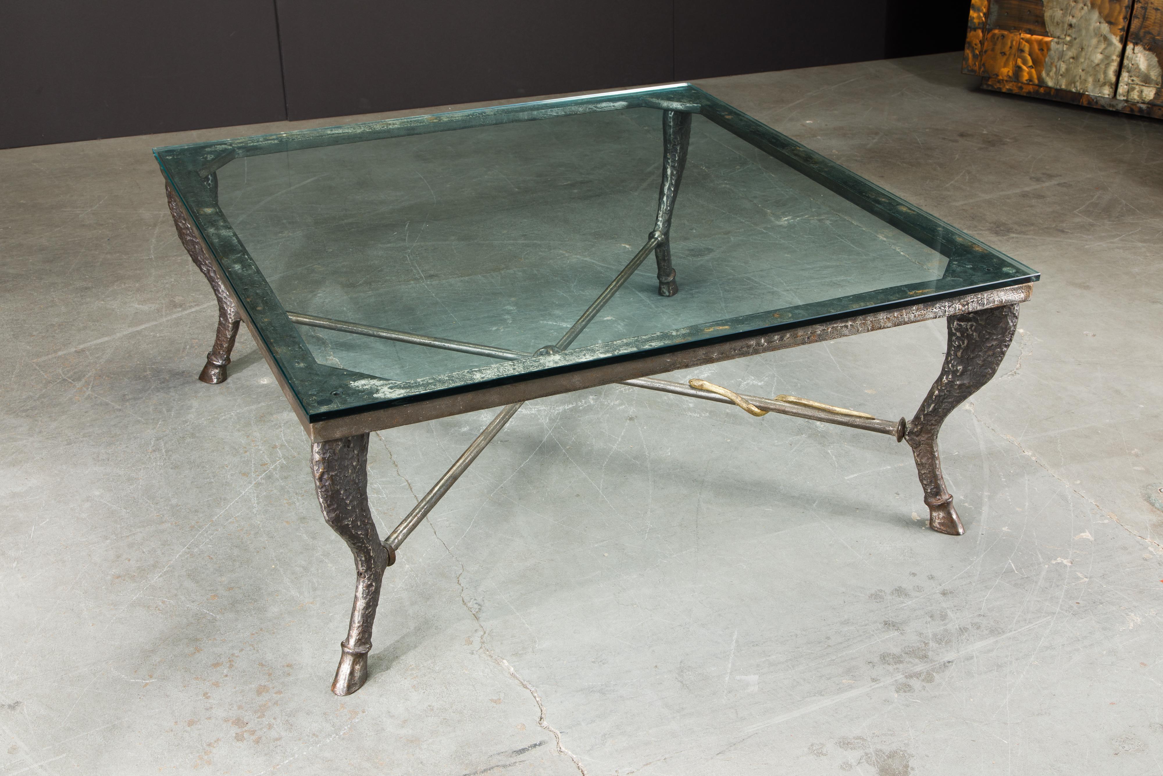 Bronze 'Etruscan' Coffee Table Attributed to Christopher Chodoff,  c. 1984 In Good Condition In Los Angeles, CA