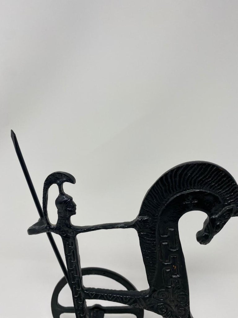 Bronze Etruscan Horse and Chariot Sculpture in the Style of Frederick Weinberg at 1stDibs