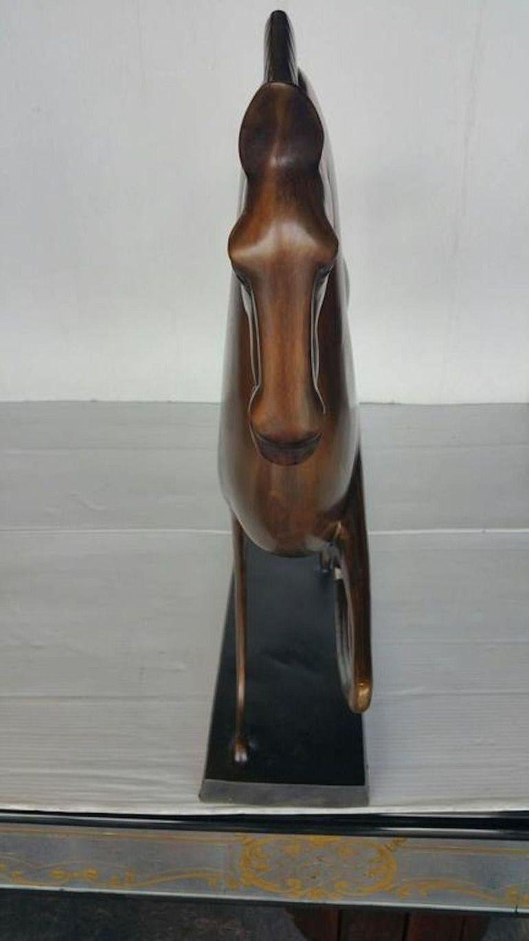 Etruskische Pferdeskulptur aus Bronze in der Art von Boris Lovet-Borski (Mitte des 20. Jahrhunderts) im Angebot