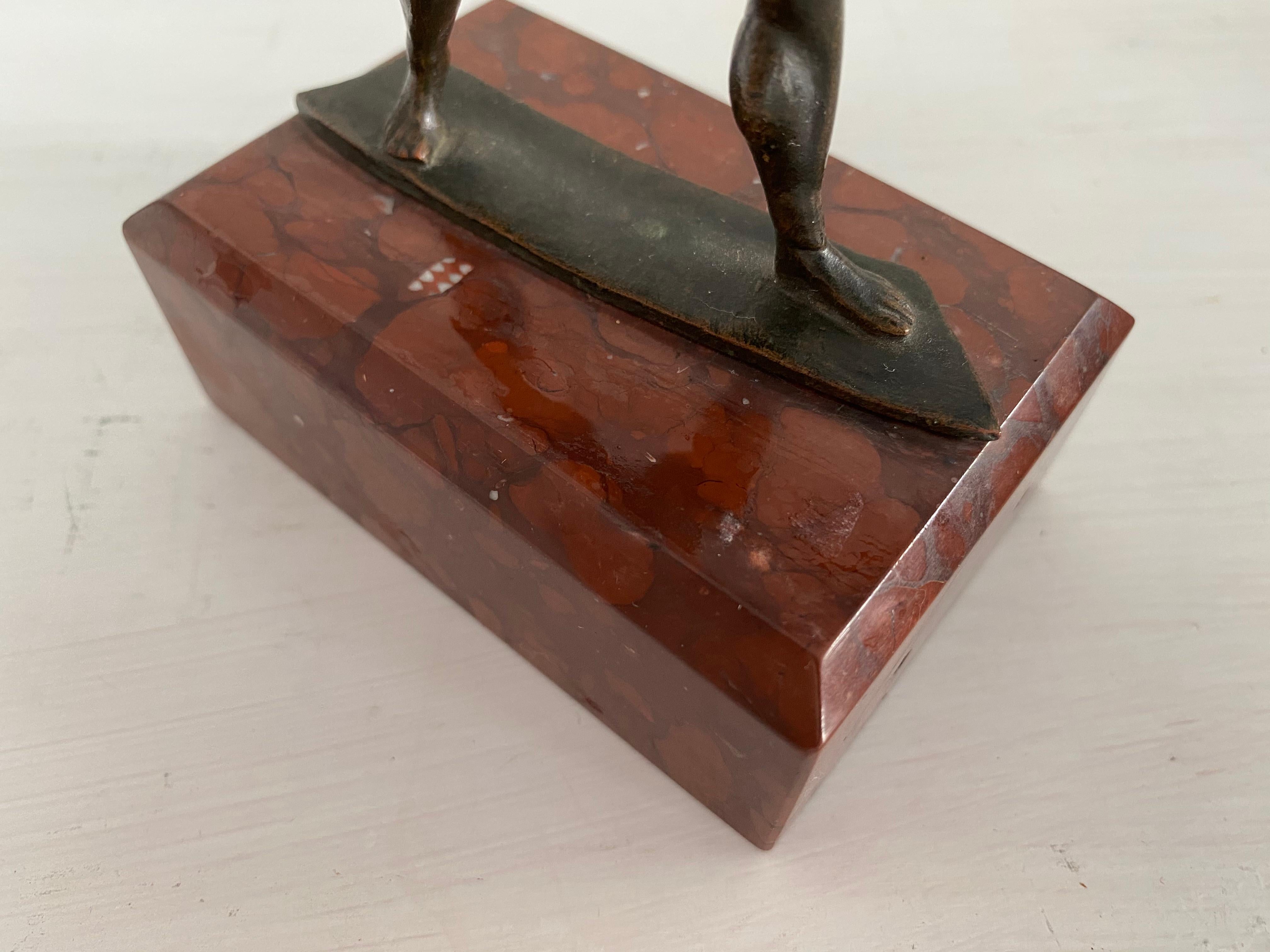 Bronze Etruscan Warrior with Shield, French, Early 19th Century In Good Condition In Miami Beach, FL