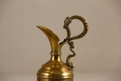 Bronze Ewer Vase with Bacchus and Dolphin Figural Handle