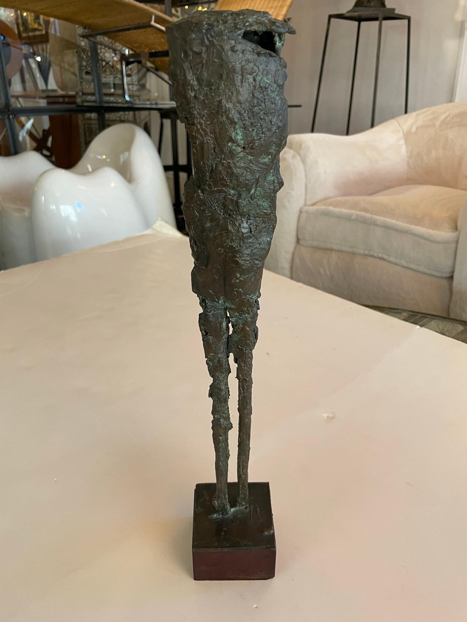 French Bronze Expressionist Sculpture, in the Style of Giacometti