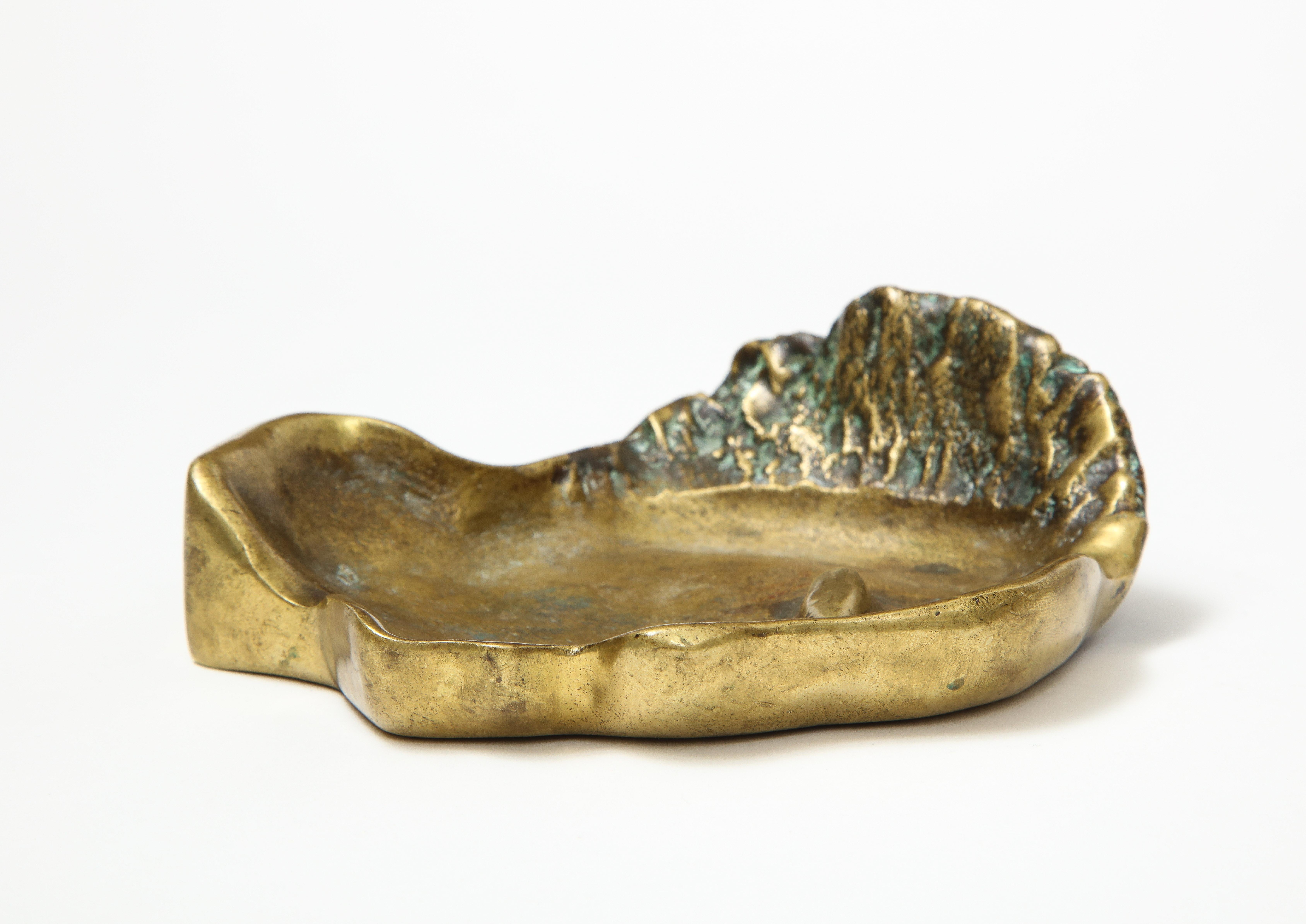 20th Century Bronze Face Dish, France, circa 1960s