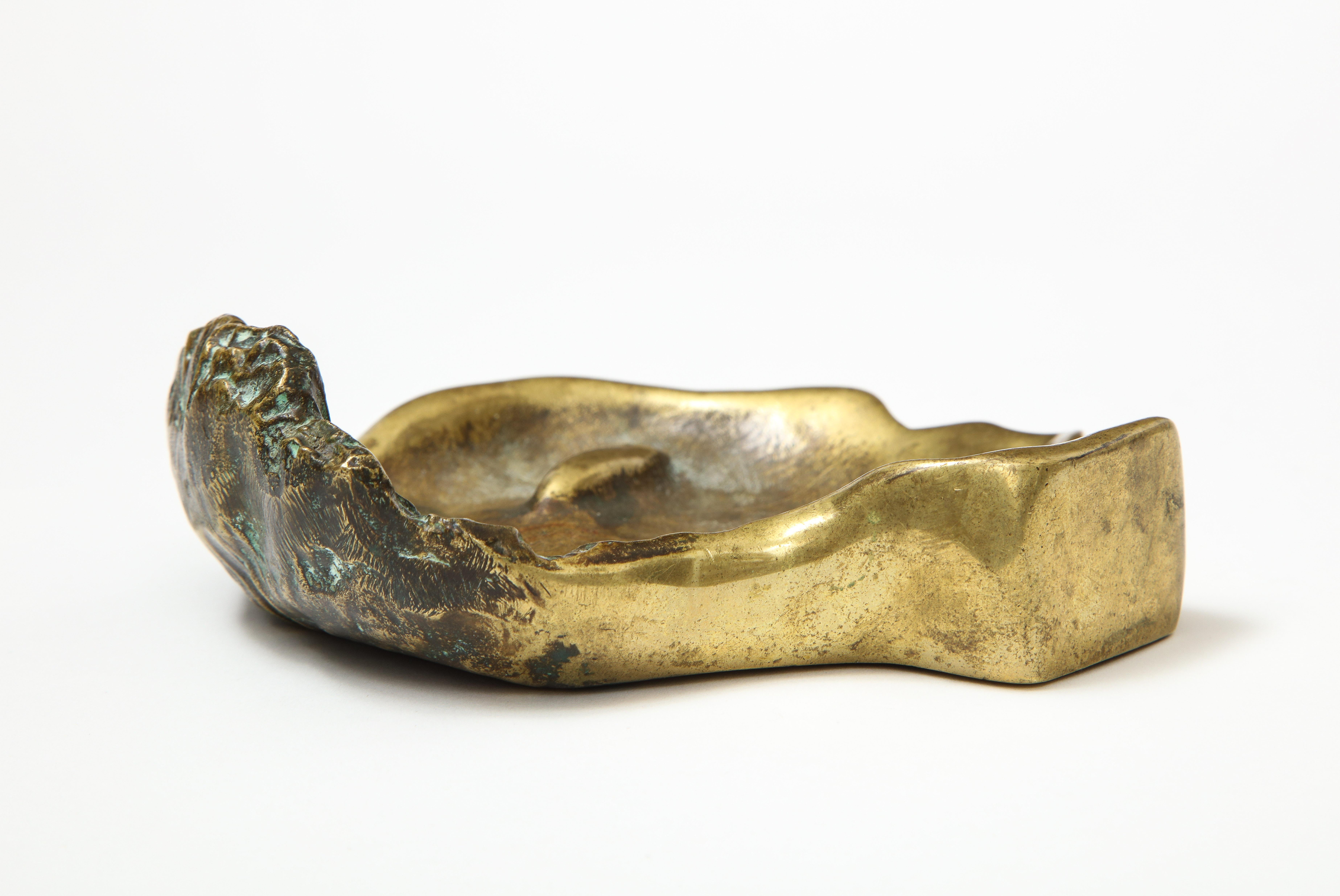 Bronze Face Dish, France, circa 1960s 2