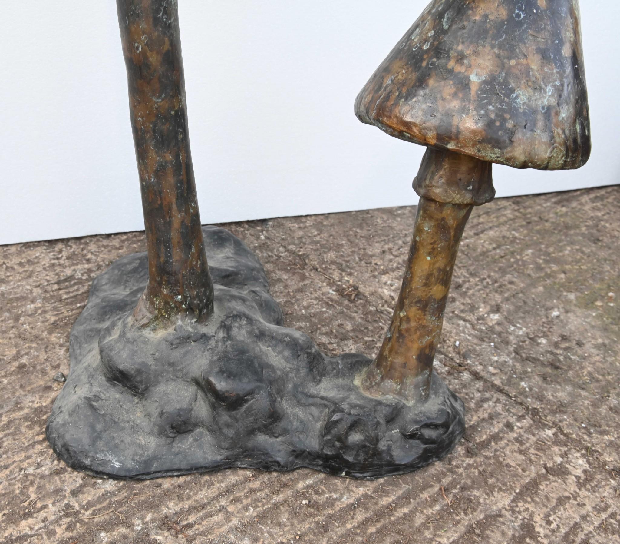 Statua di pesca Fairey in bronzo Elph Folletto Fungo Fuso in vendita 7