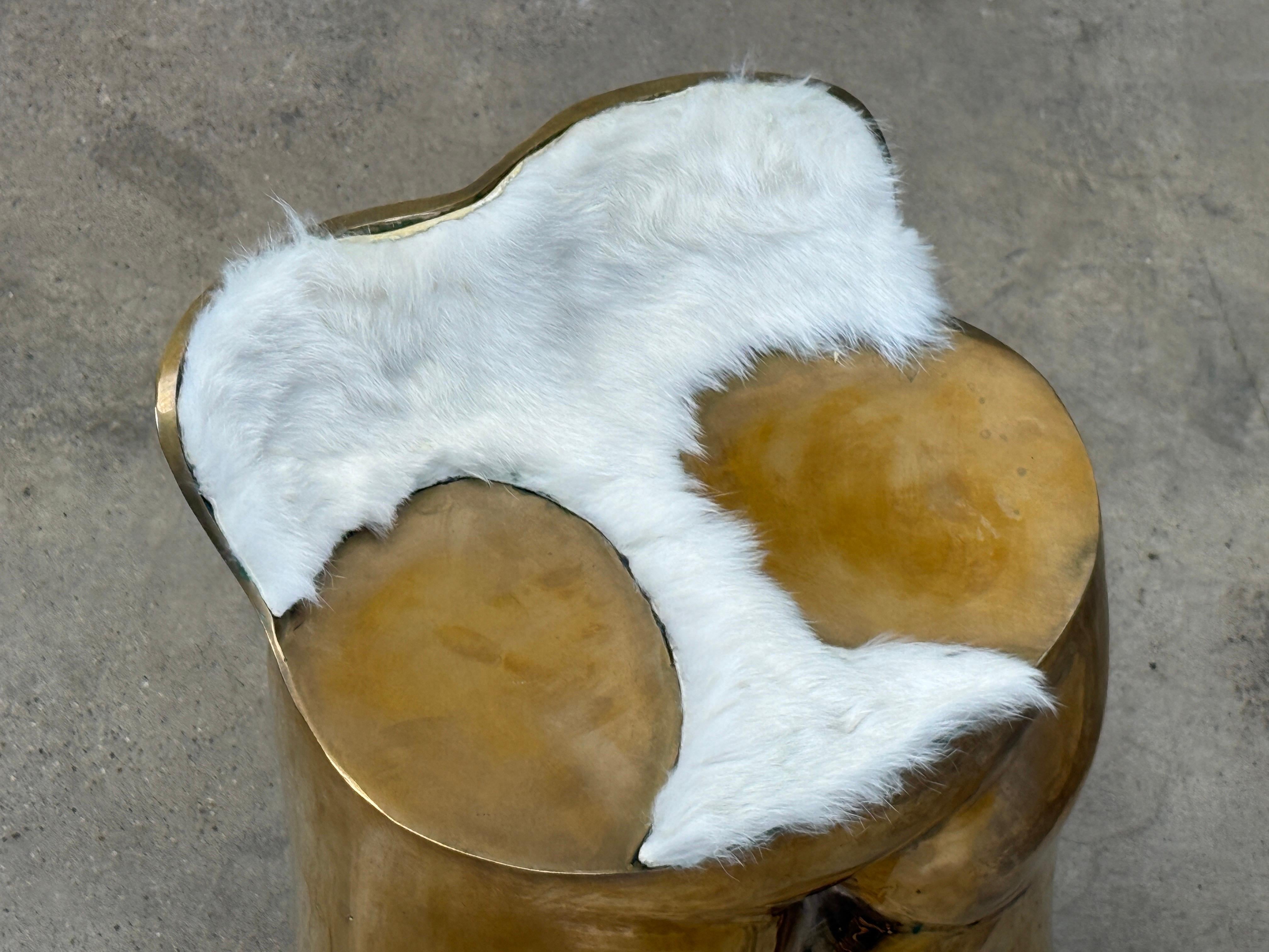 Bronze 'Fausto' Stool by Novello Finotti for Simon Gavina (Ende des 20. Jahrhunderts) im Angebot