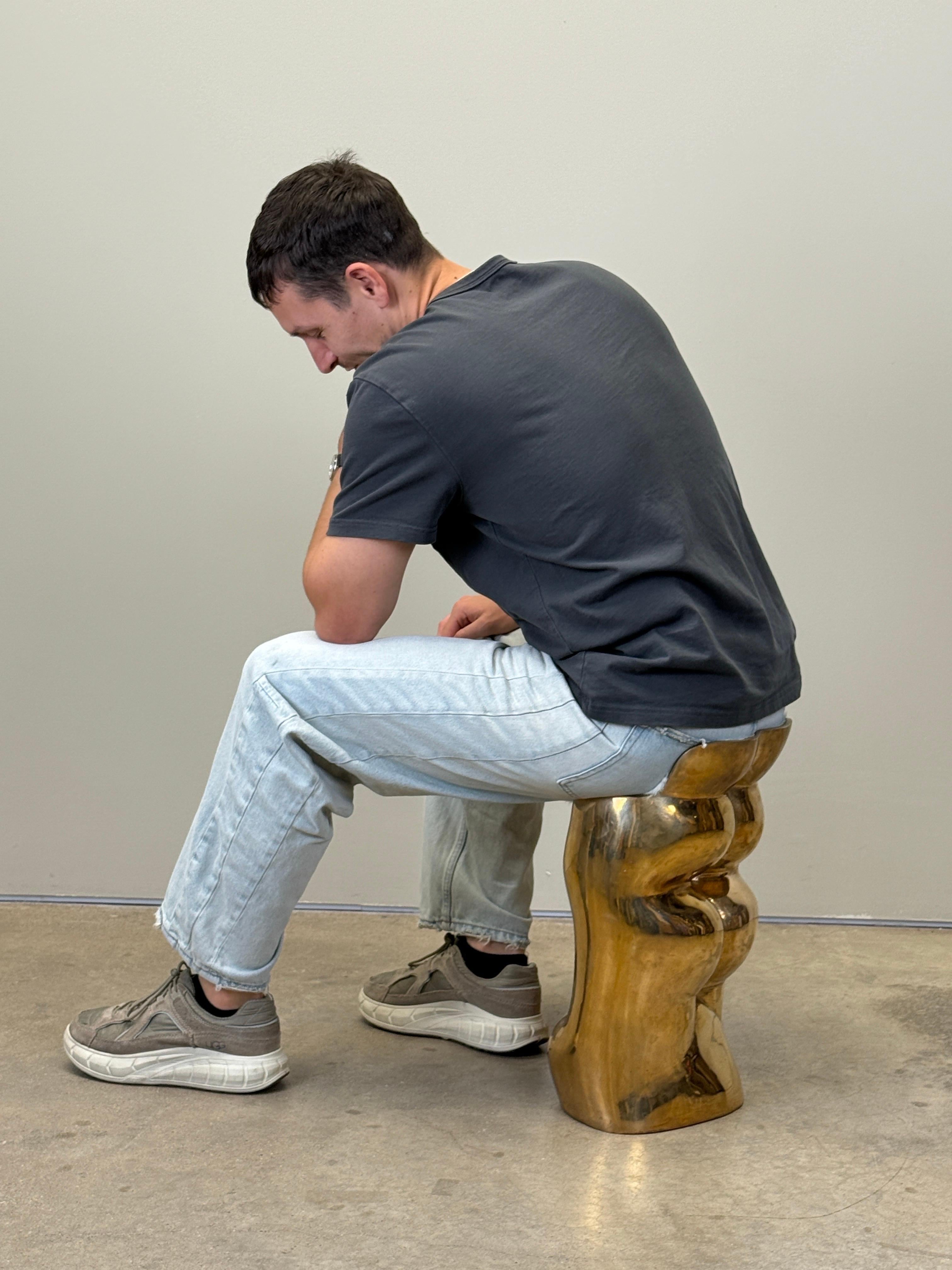 Bronze 'Fausto' Stool by Novello Finotti for Simon Gavina im Angebot 4