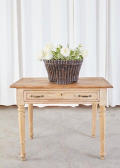 Bronze Faux Bamboo Garden Jardiniere Planters