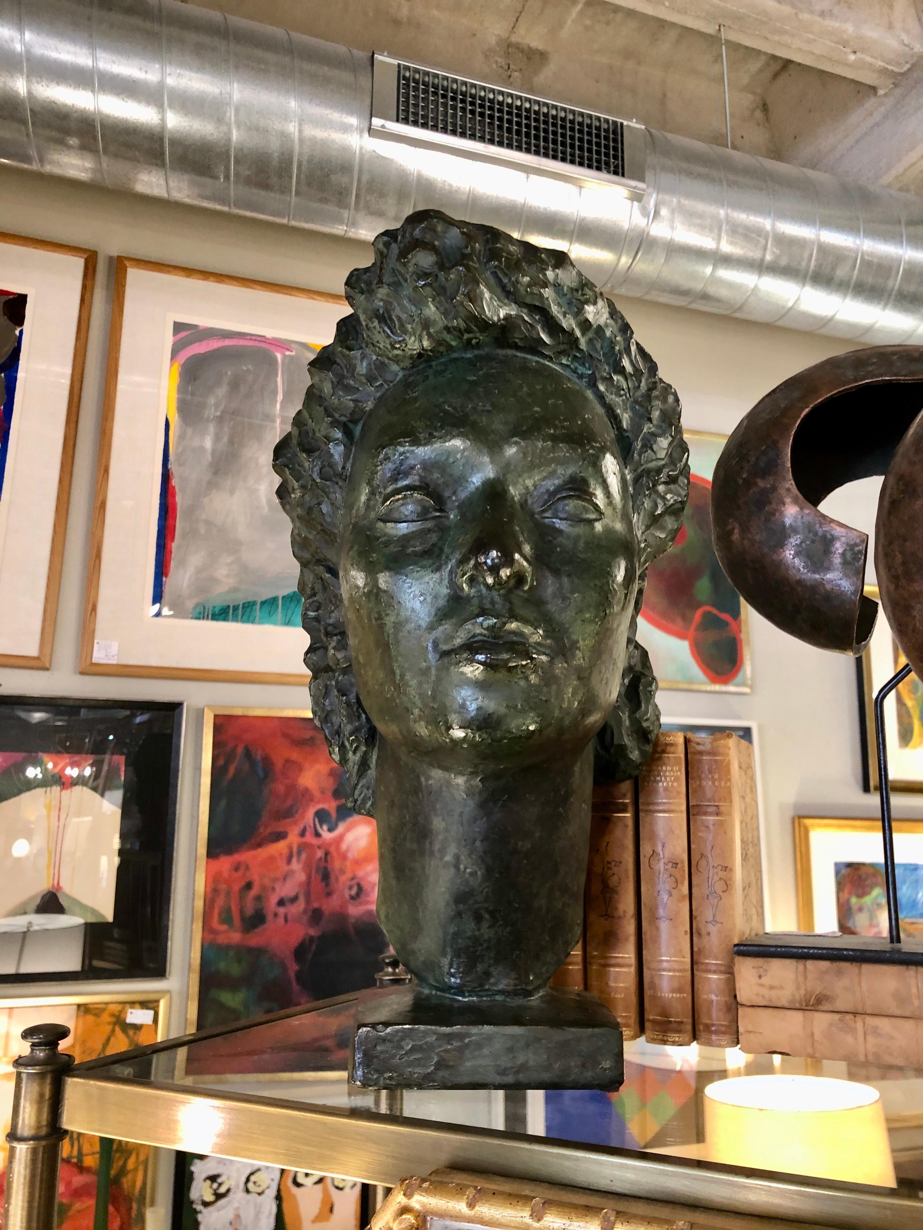 American Bronze Female Bust by Abbot Pattison