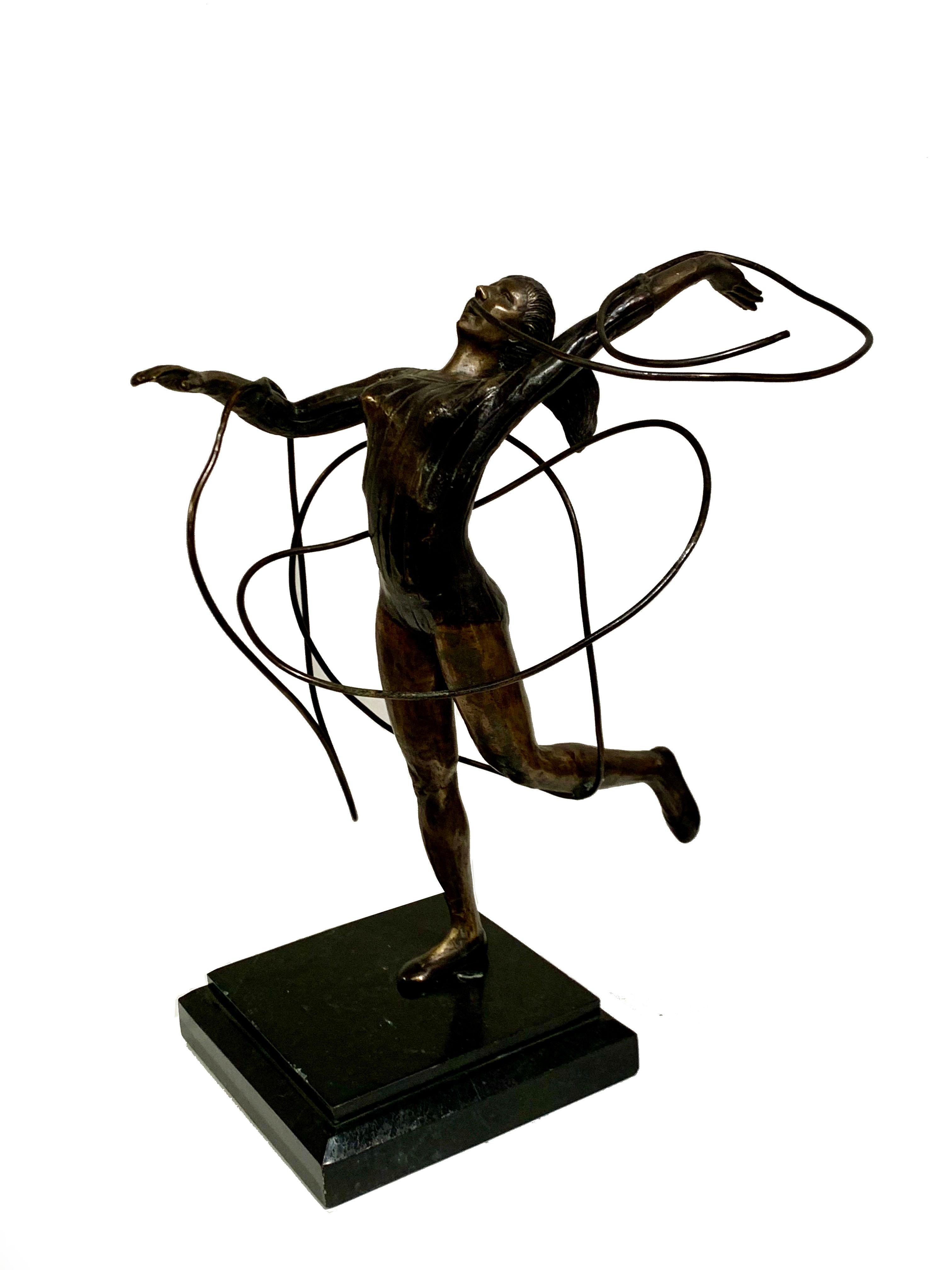 North American Bronze Female Dancer Sculpture For Sale