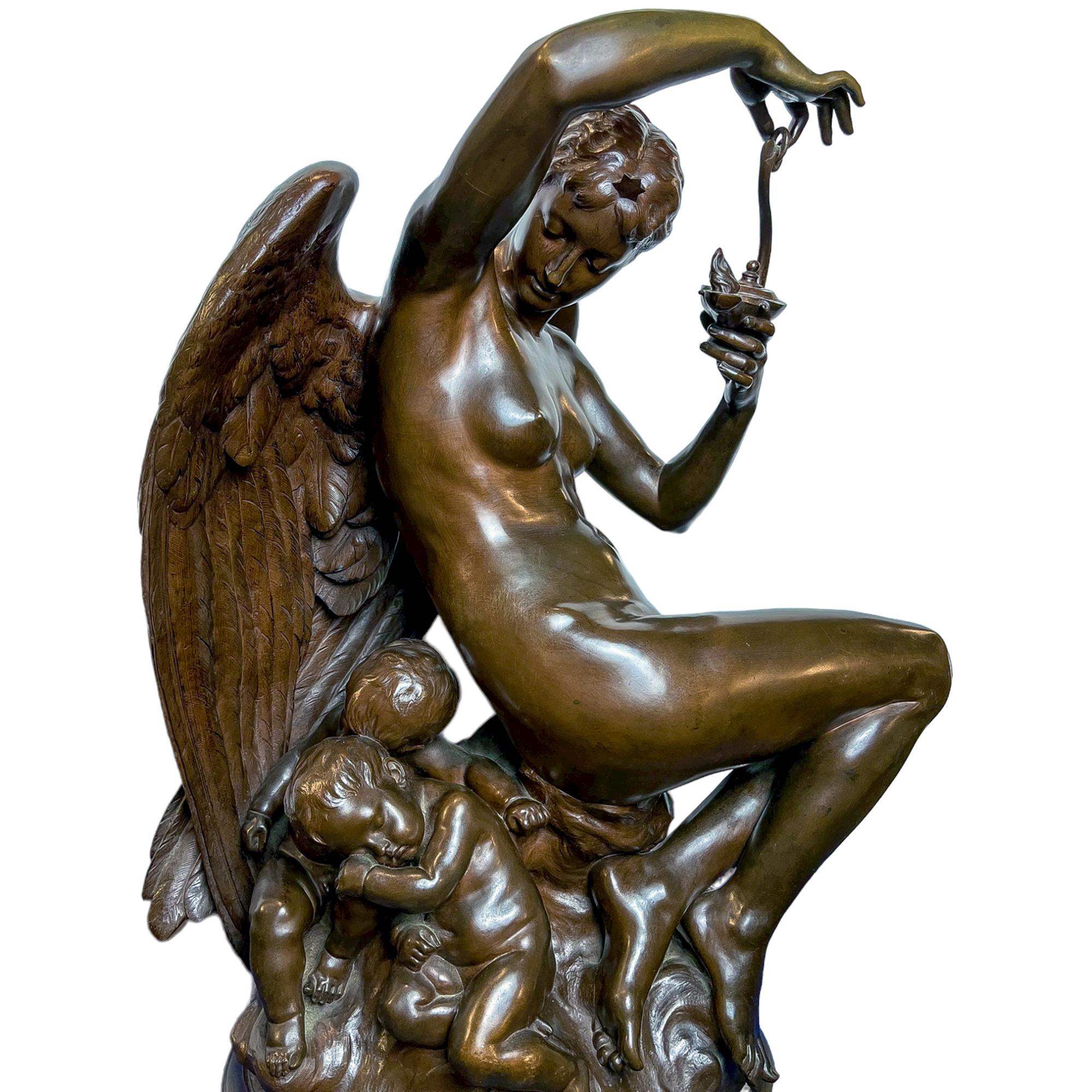 Cast Bronze Female Figural statue 