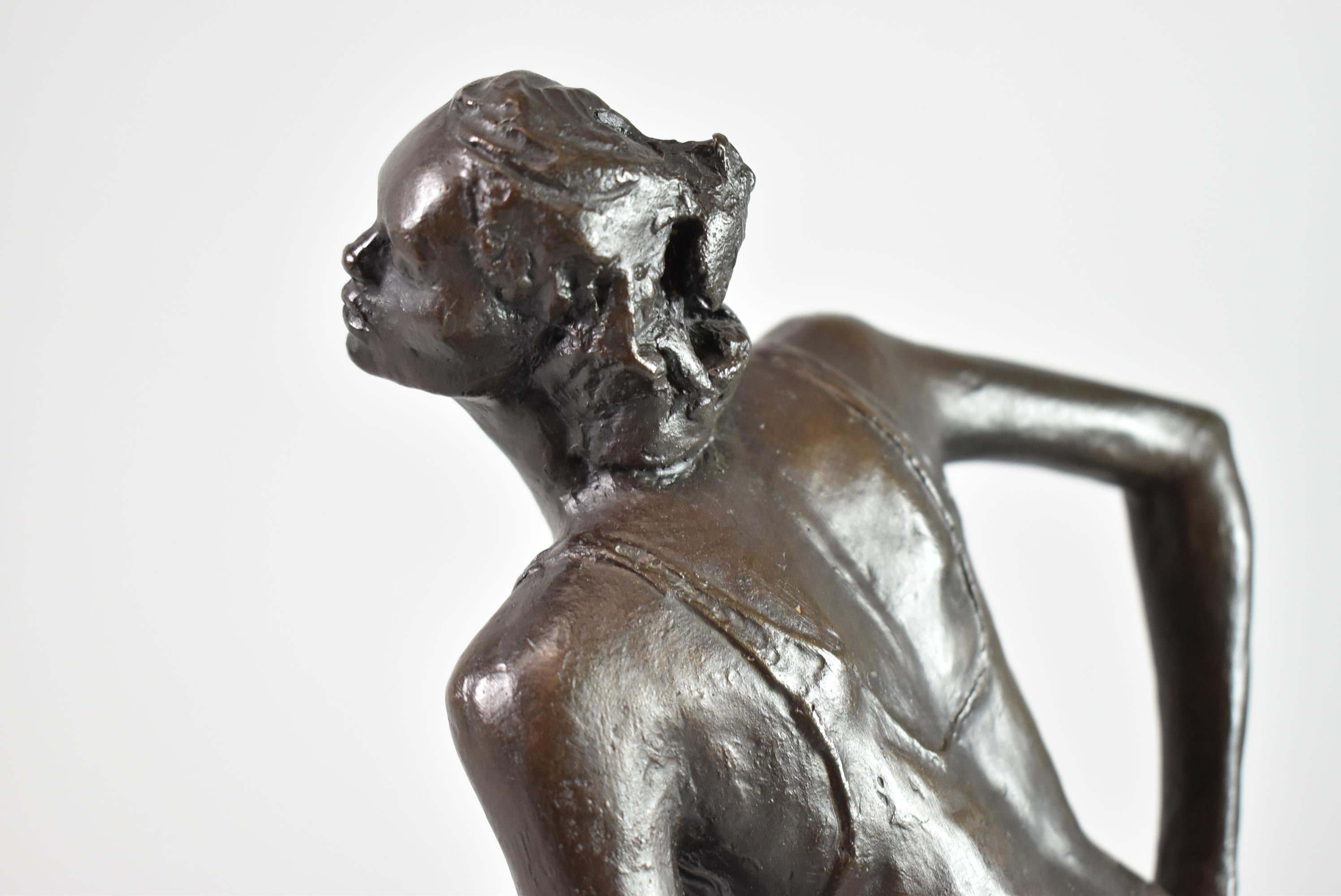 Bronze Female Figural Statue Norma Penchansky Glasser 1987 In Good Condition For Sale In Toledo, OH