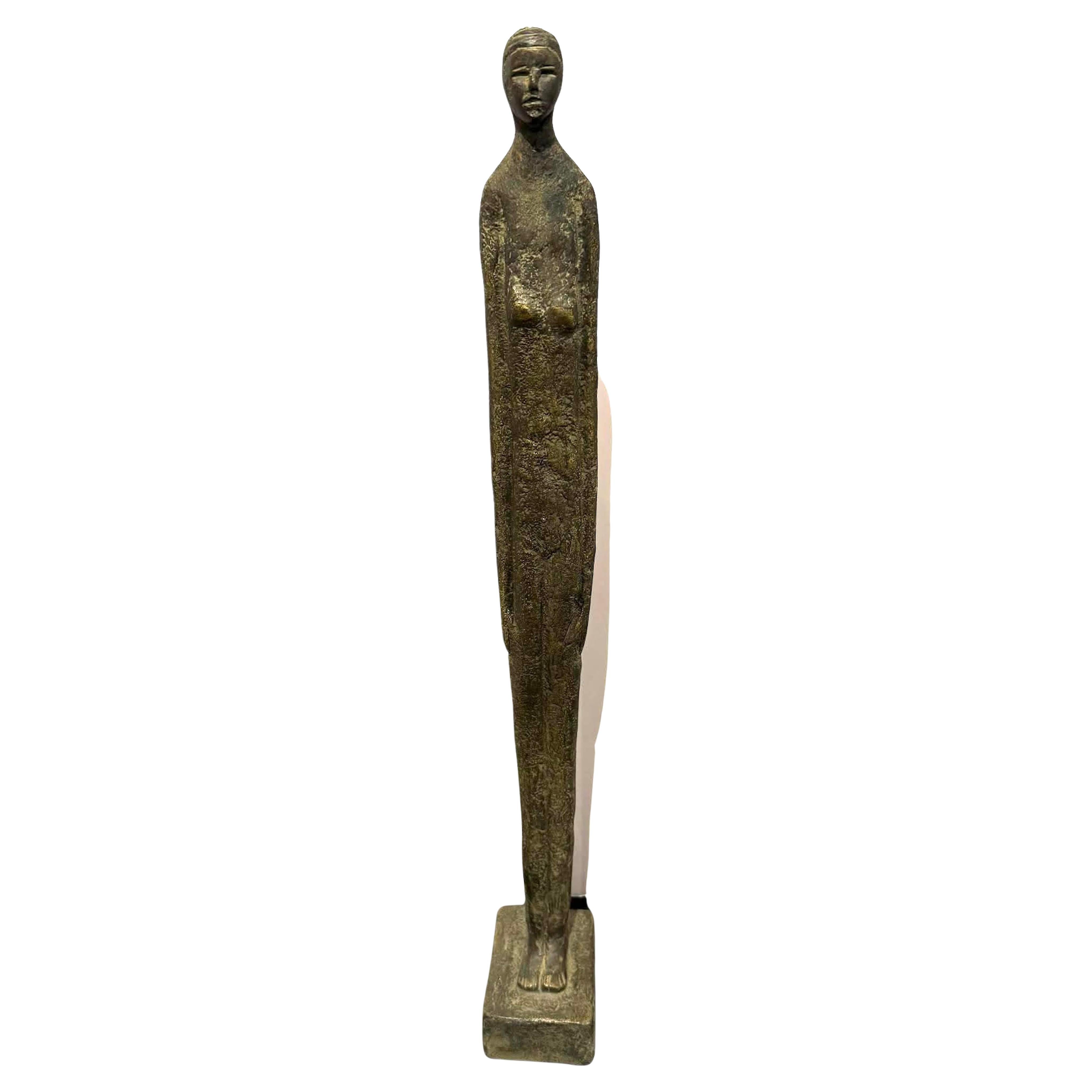 Bronze Female Figure Medium Sculpture, Indonesia, Contemporary