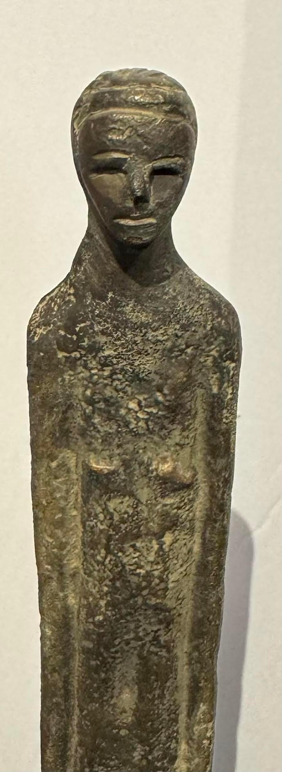Escultura Figura Femenina Bronce, Indonesia, Contemporáneo Indonesio
