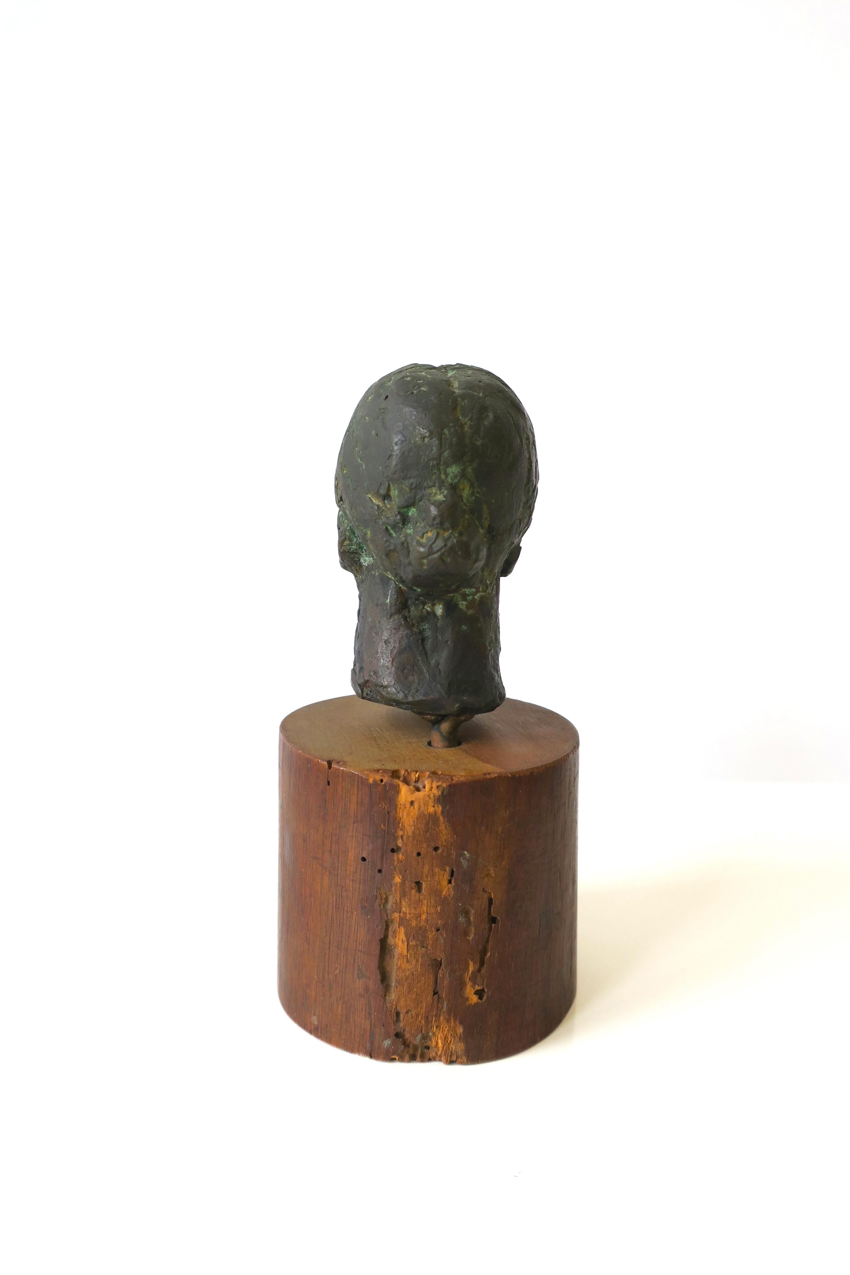 Bronze Female Head Bust Sculpture 4