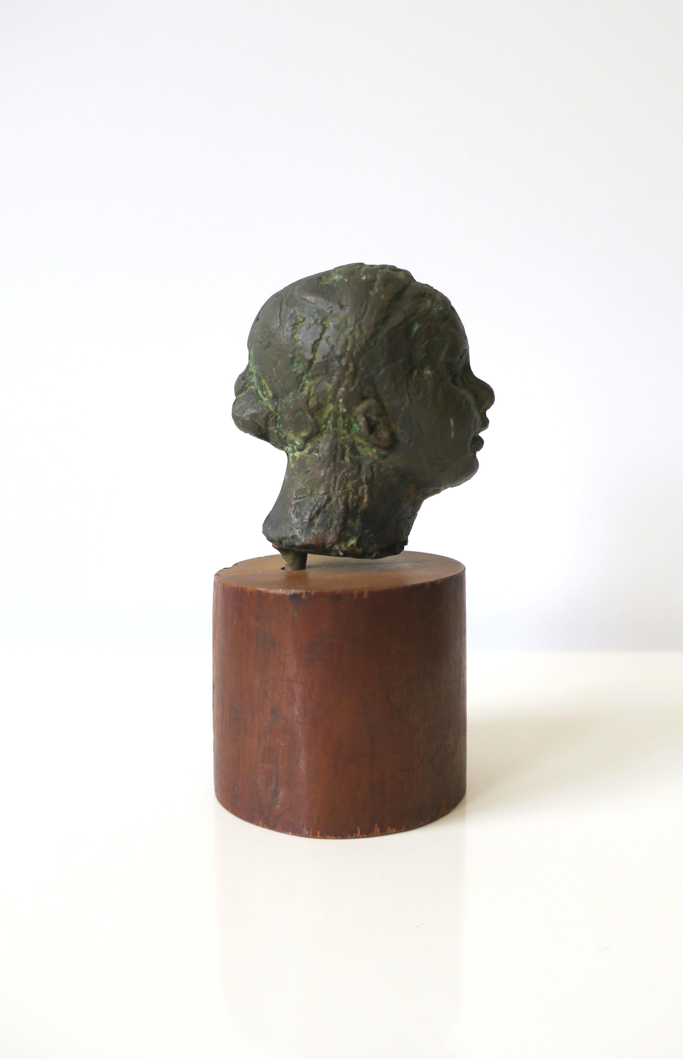 Bronze Female Head Bust Sculpture 1