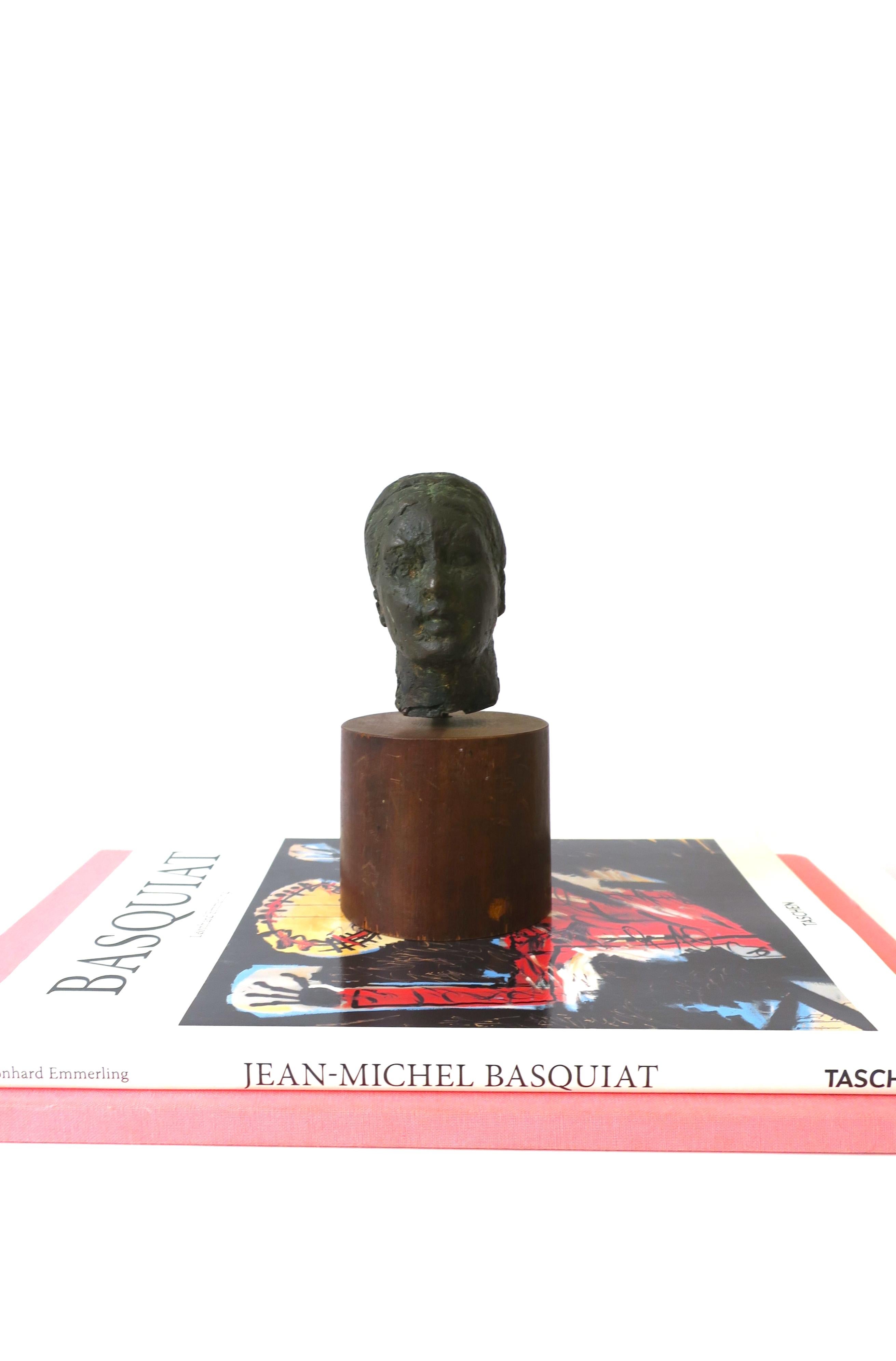 Bronze Female Head Bust Sculpture 3