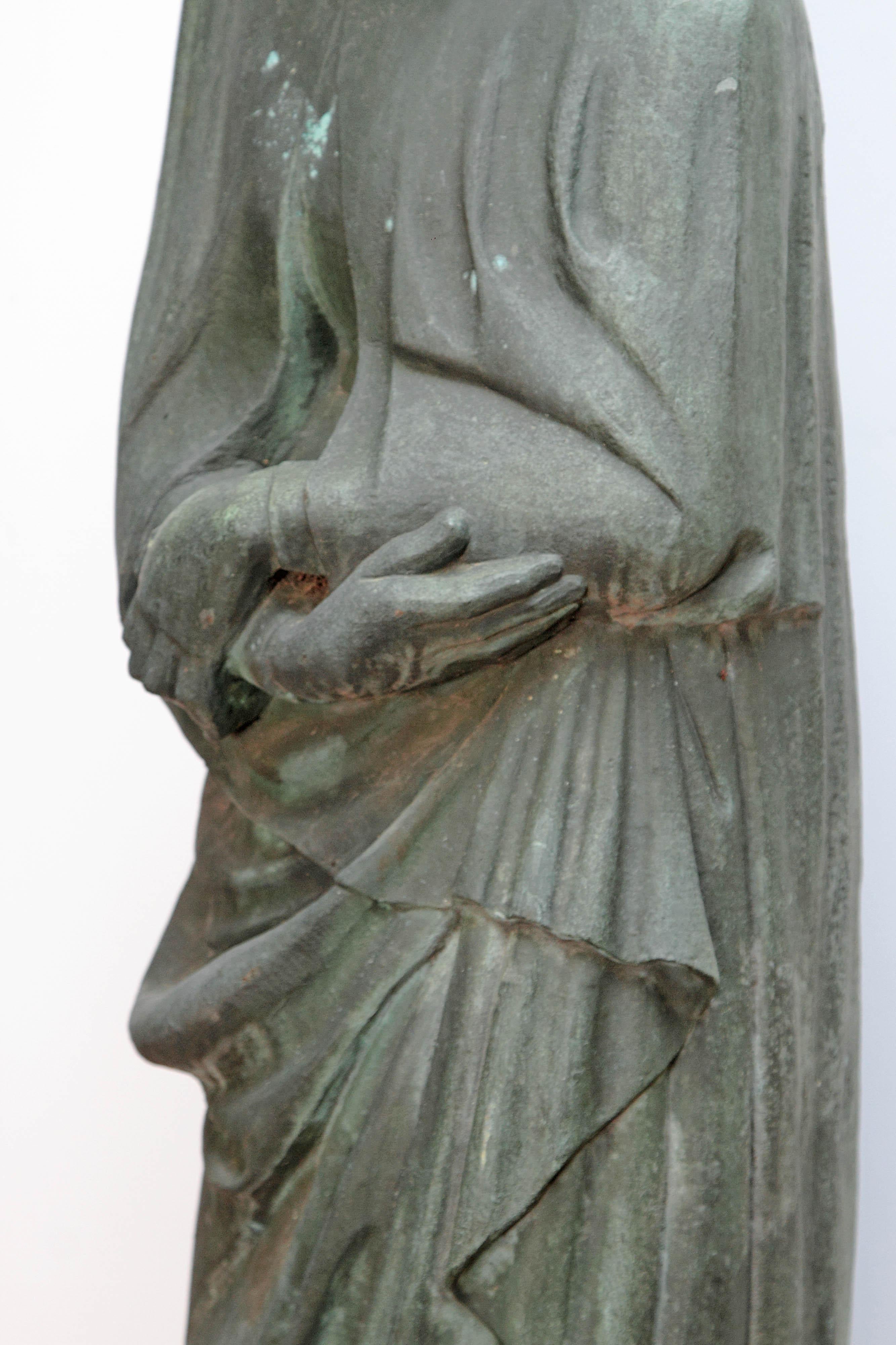 Swiss Bronze Female Statue