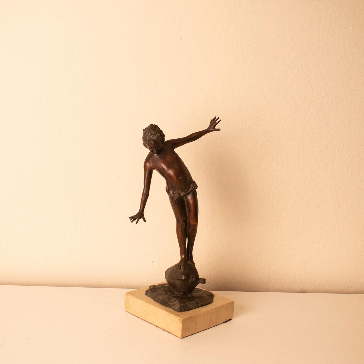 Italiano Fgure in bronzo di Gabriele Parente Circ 1850 in vendita