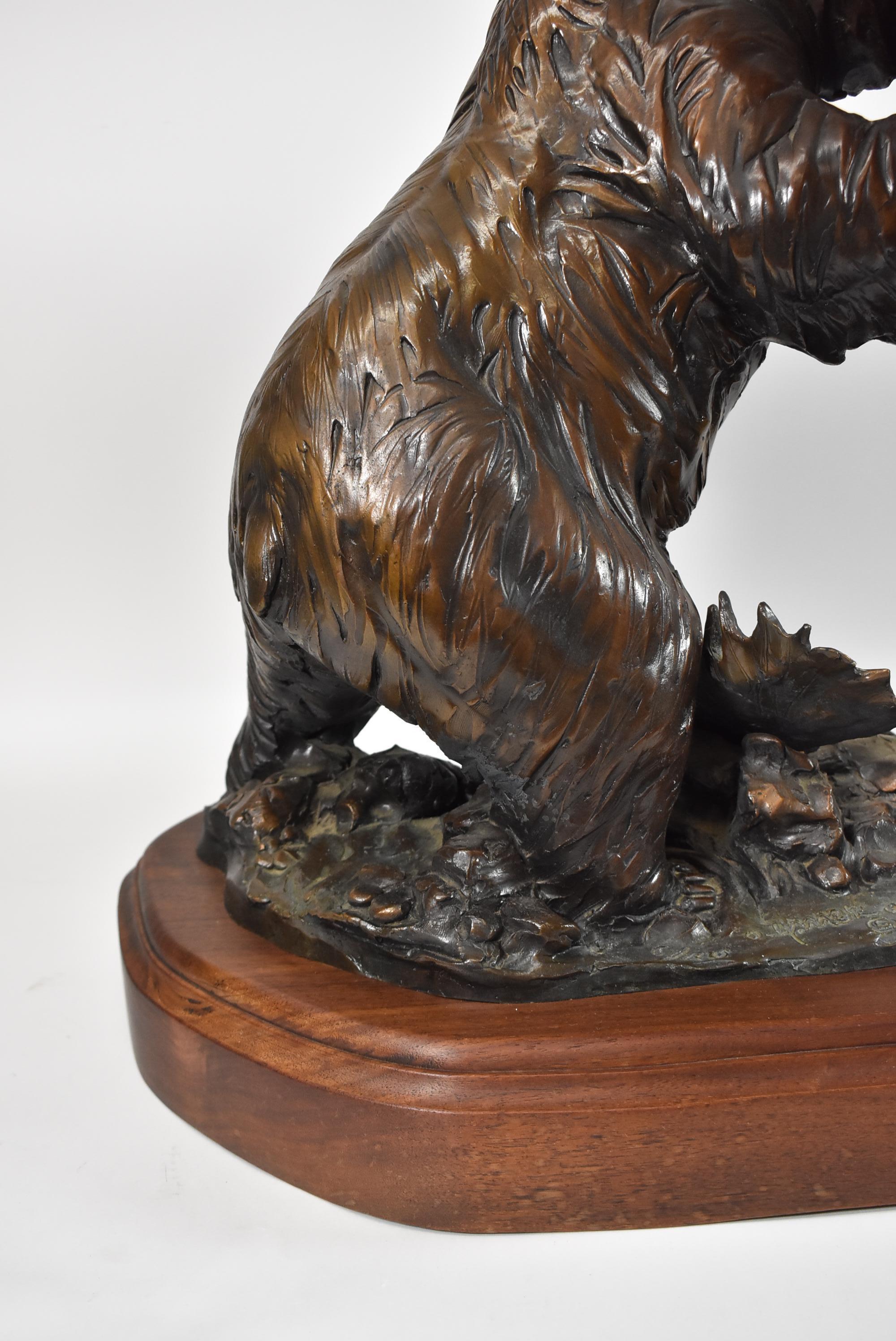Modern Cabela's Replica Bears Bronze Sculpture 
