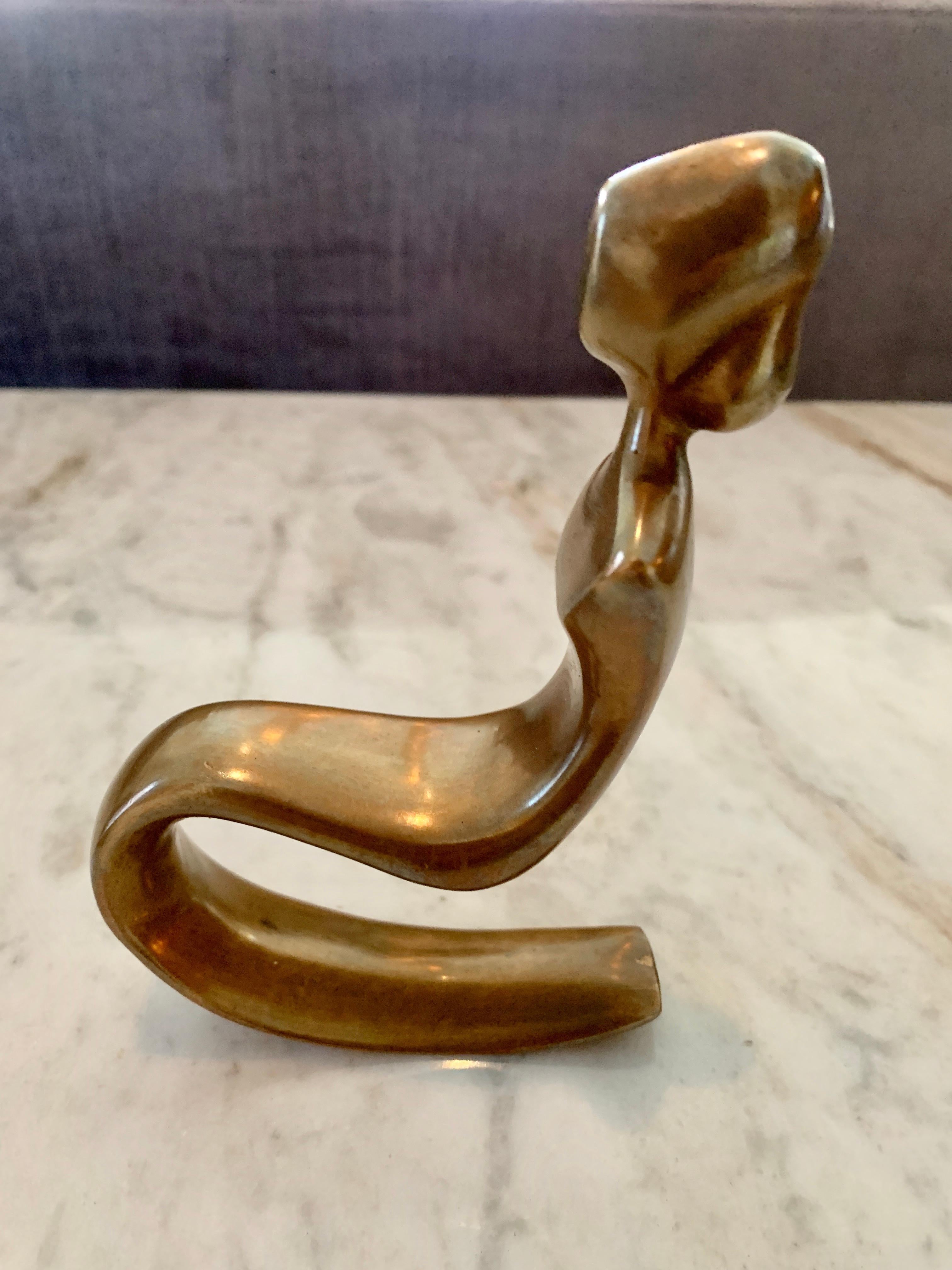 Ernest Trova Bronze Abstract Rocking Figure Sculpture Signed and Numbered In Good Condition In Los Angeles, CA