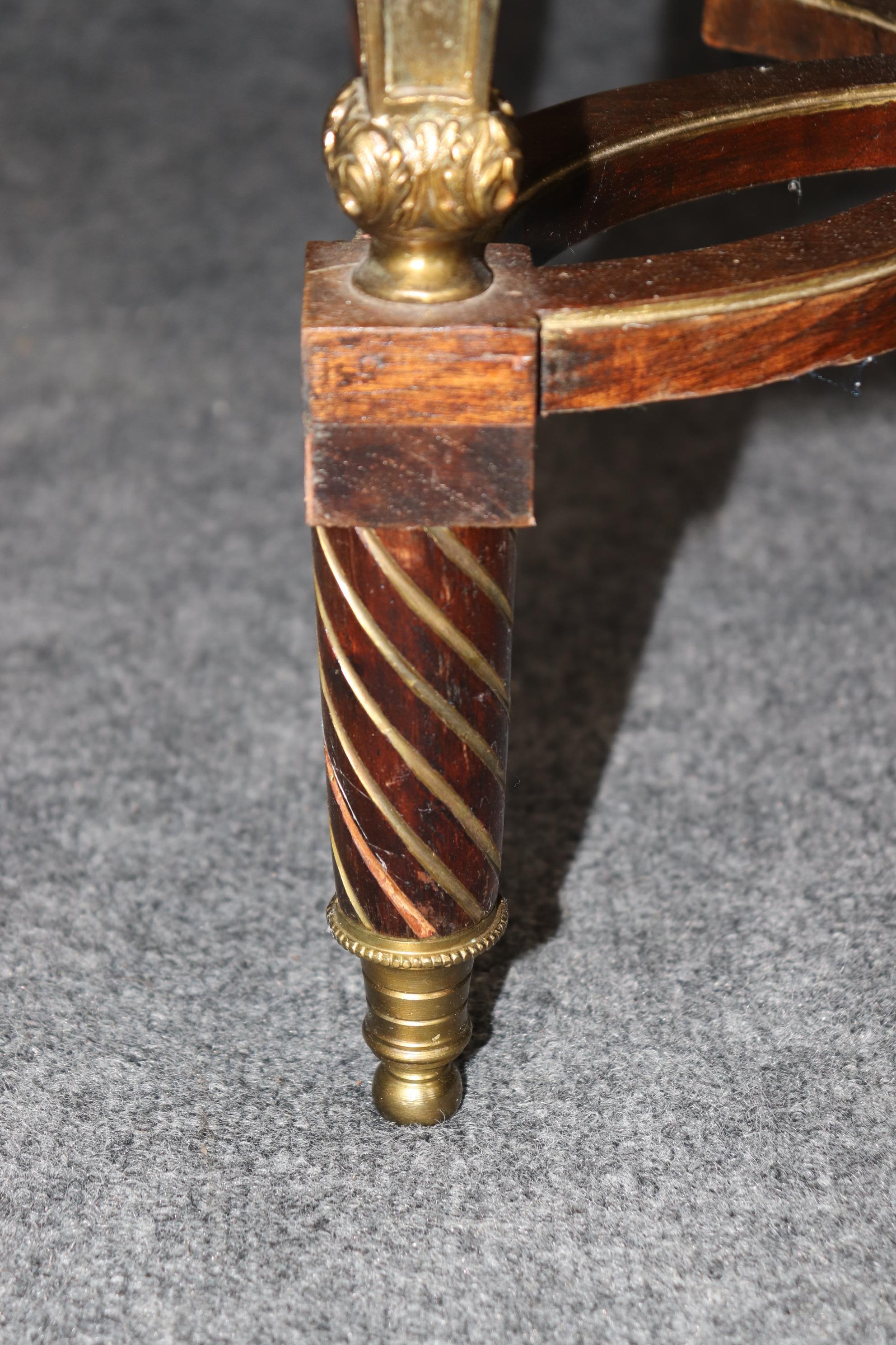 Bronze Figural and Basket Mounted Desk Center Table Manner of Adam Weisweiler For Sale 7