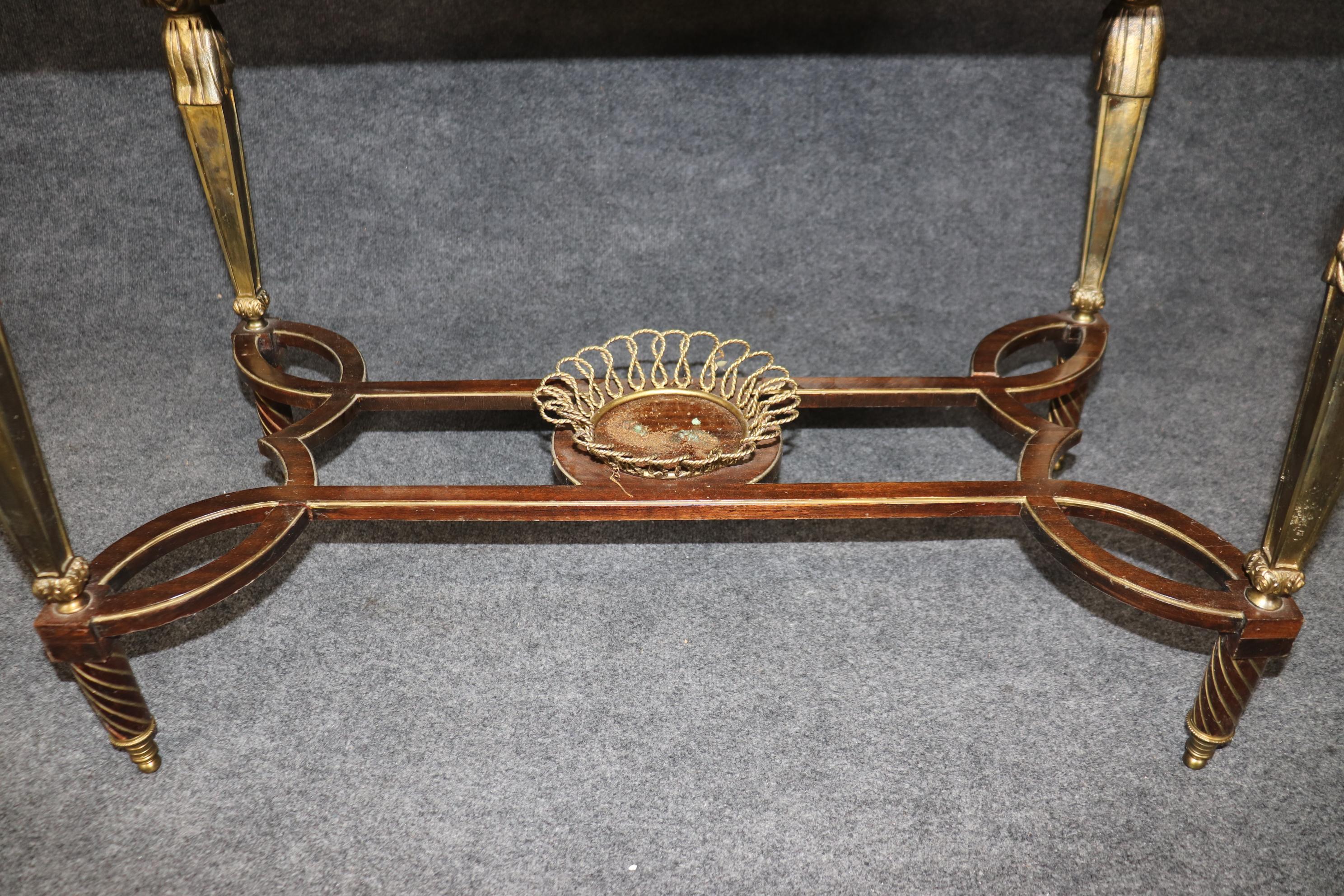 Bronze Figural and Basket Mounted Desk Center Table Manner of Adam Weisweiler For Sale 10