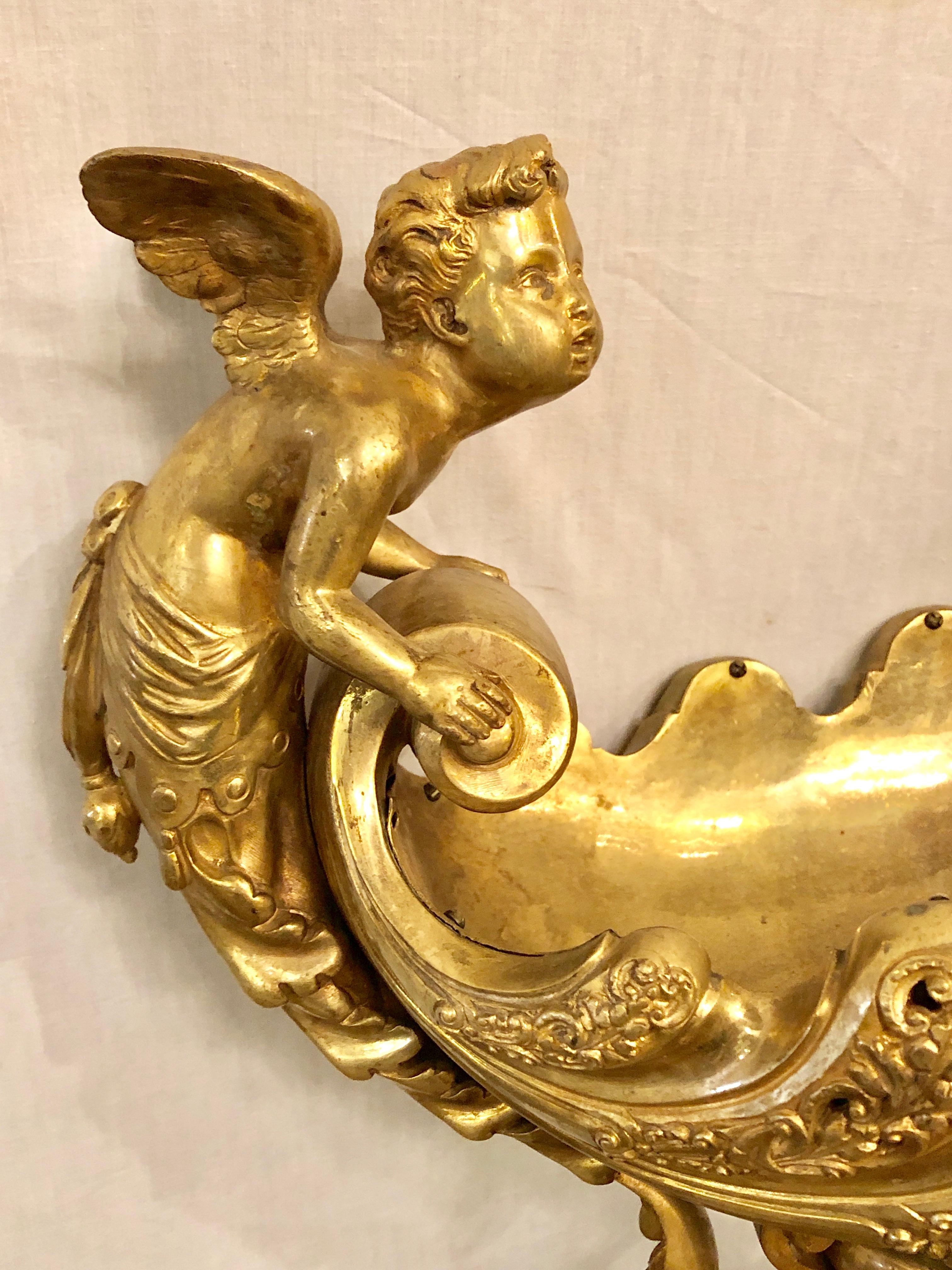 Bronze Figural Centerpiece Planter Jardinière  In Good Condition In Stamford, CT