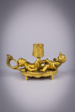 Bronze Figural Chamberstick, French, circa 1875