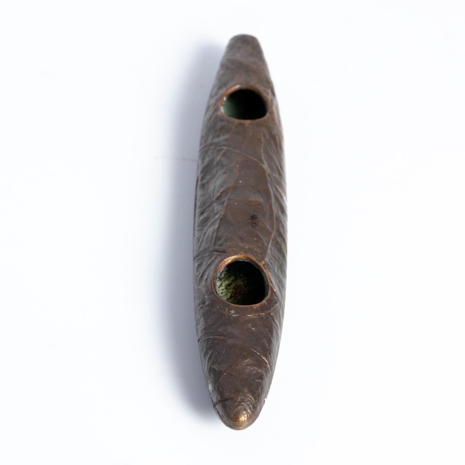 20th Century Bronze Figural Cigar Shaped Humidifier