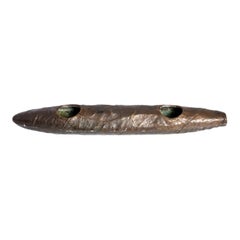 Antique Bronze Figural Cigar Shaped Humidifier