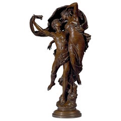 Bronze Figural Group Entitled "La Danse" by Eugène Marioton