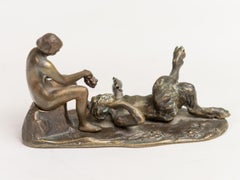 Figurine érotique en bronze  Scène à la manière de Bergman