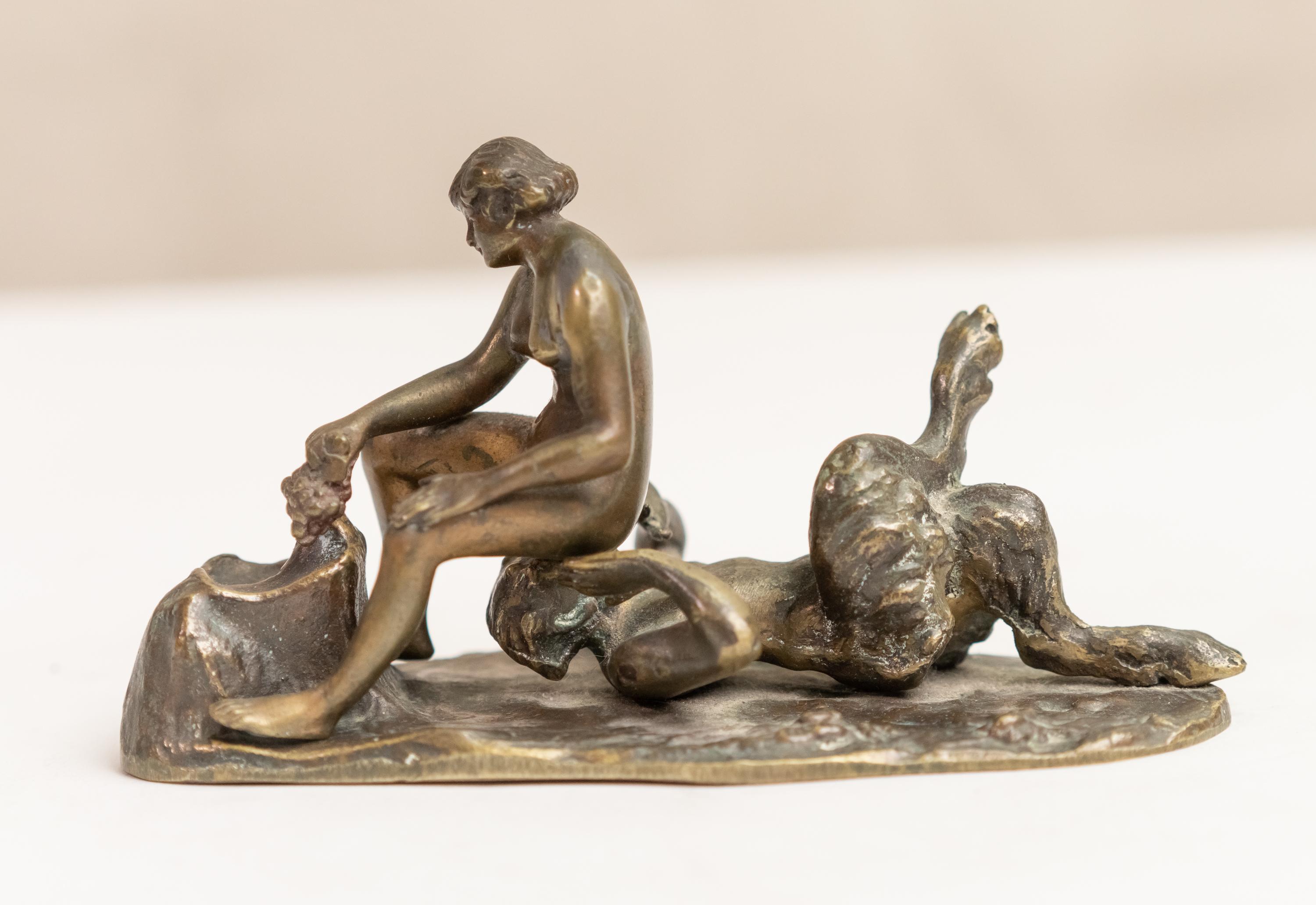 Art Nouveau Bronze Figural Group Erotic Scene in the Manner of Bergman For Sale