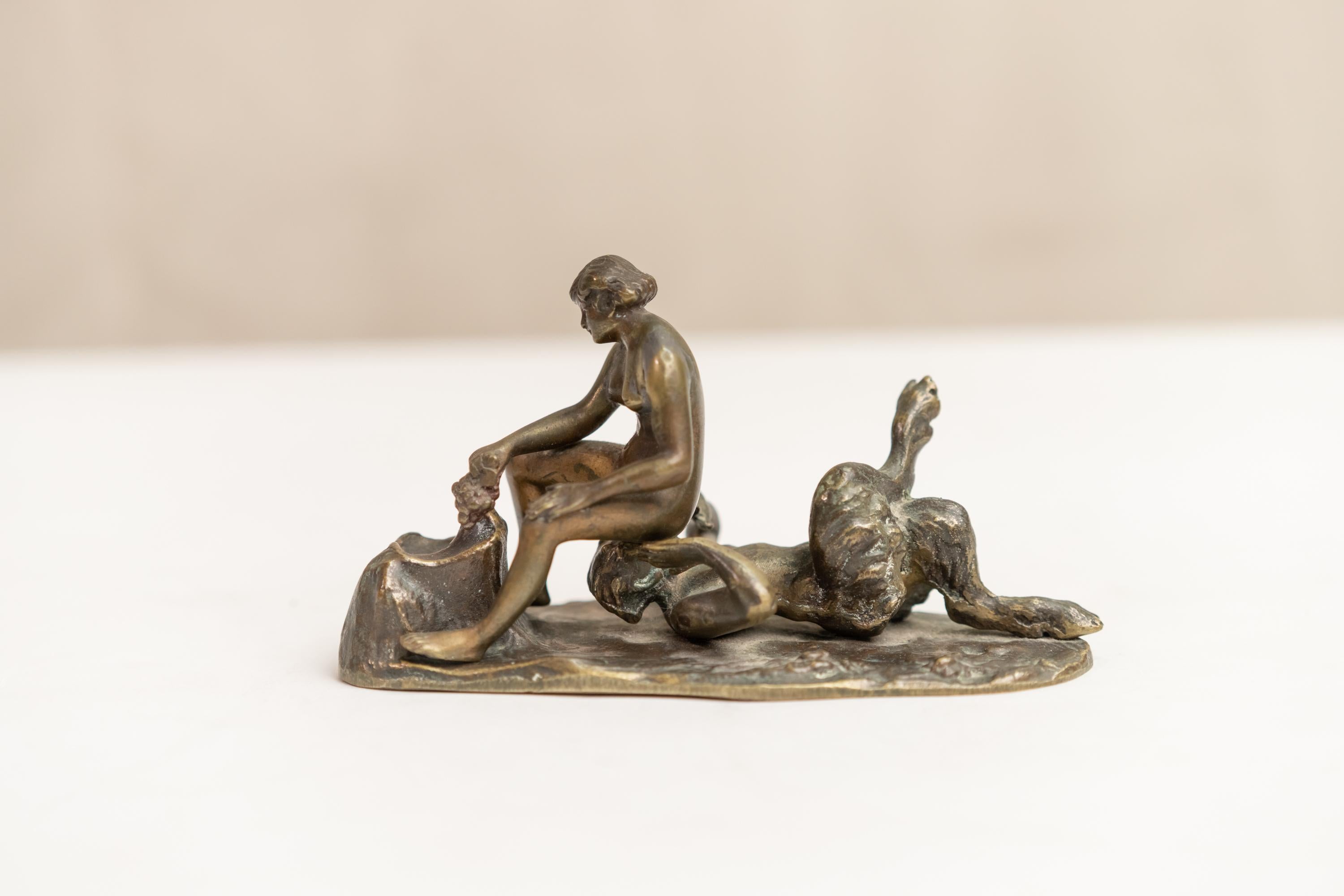 Austrian Bronze Figural Group Erotic Scene in the Manner of Bergman For Sale