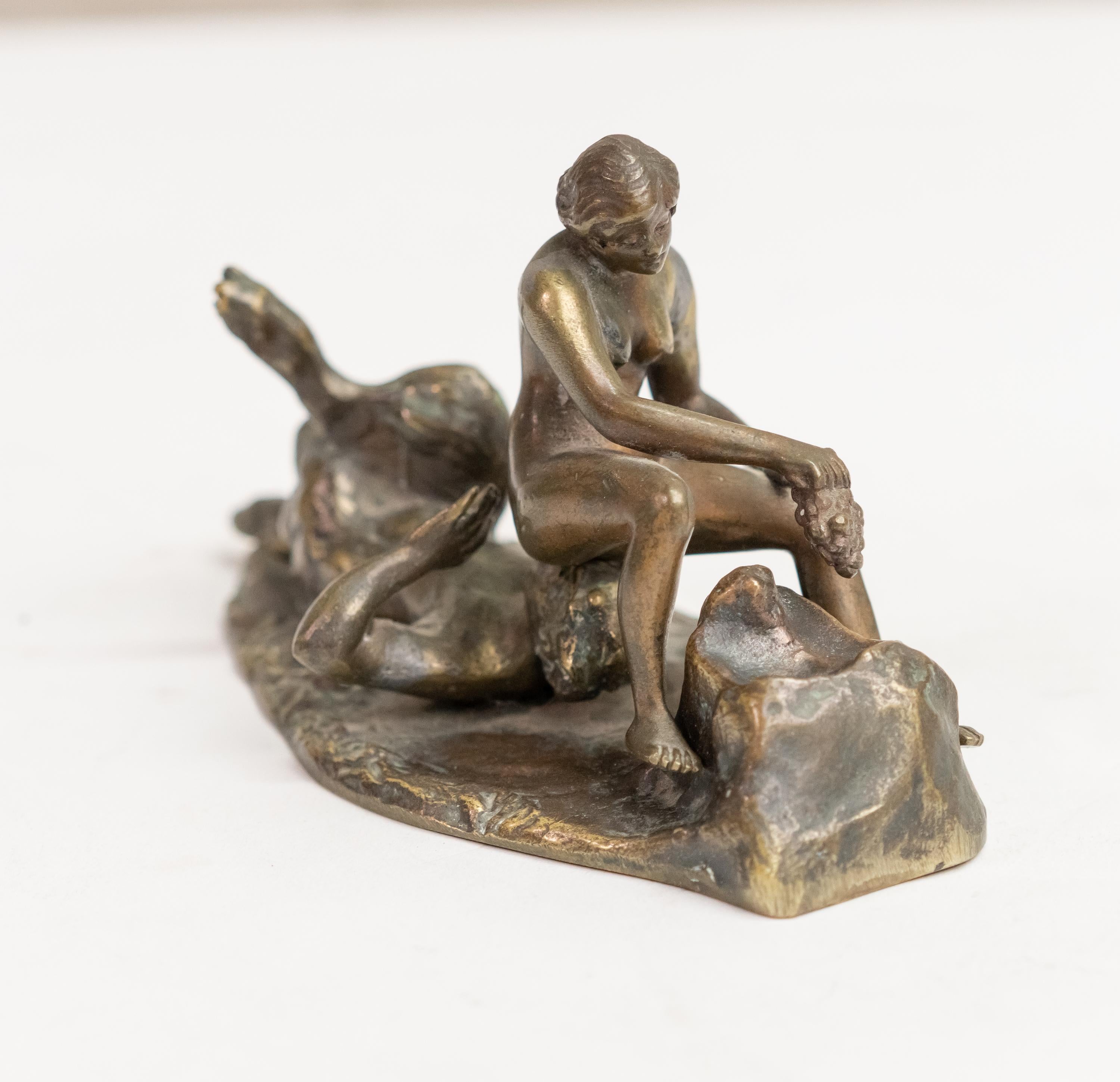 20th Century Bronze Figural Group Erotic Scene in the Manner of Bergman For Sale