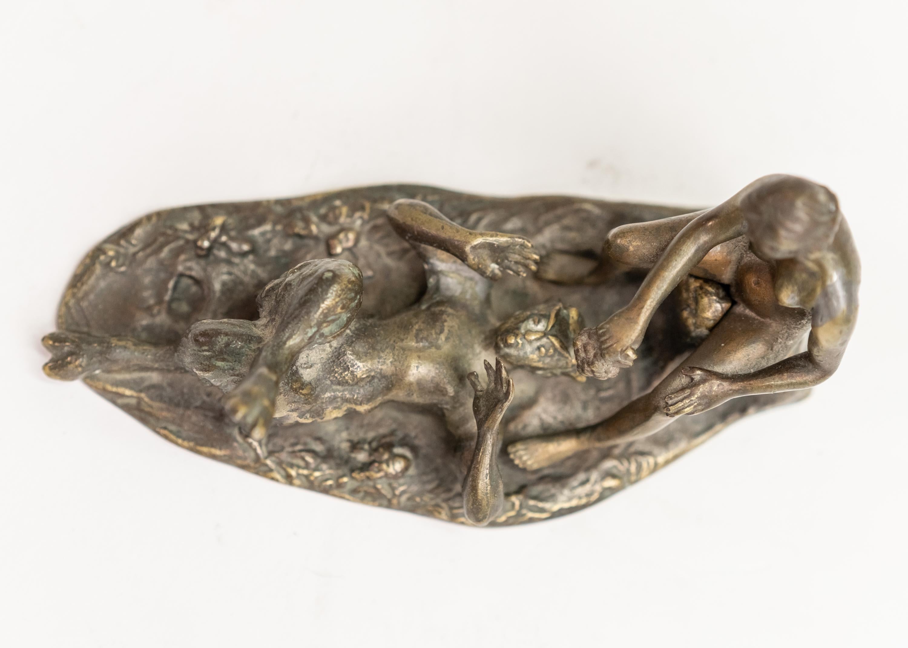Bronze Figural Group Erotic Scene in the Manner of Bergman For Sale 1