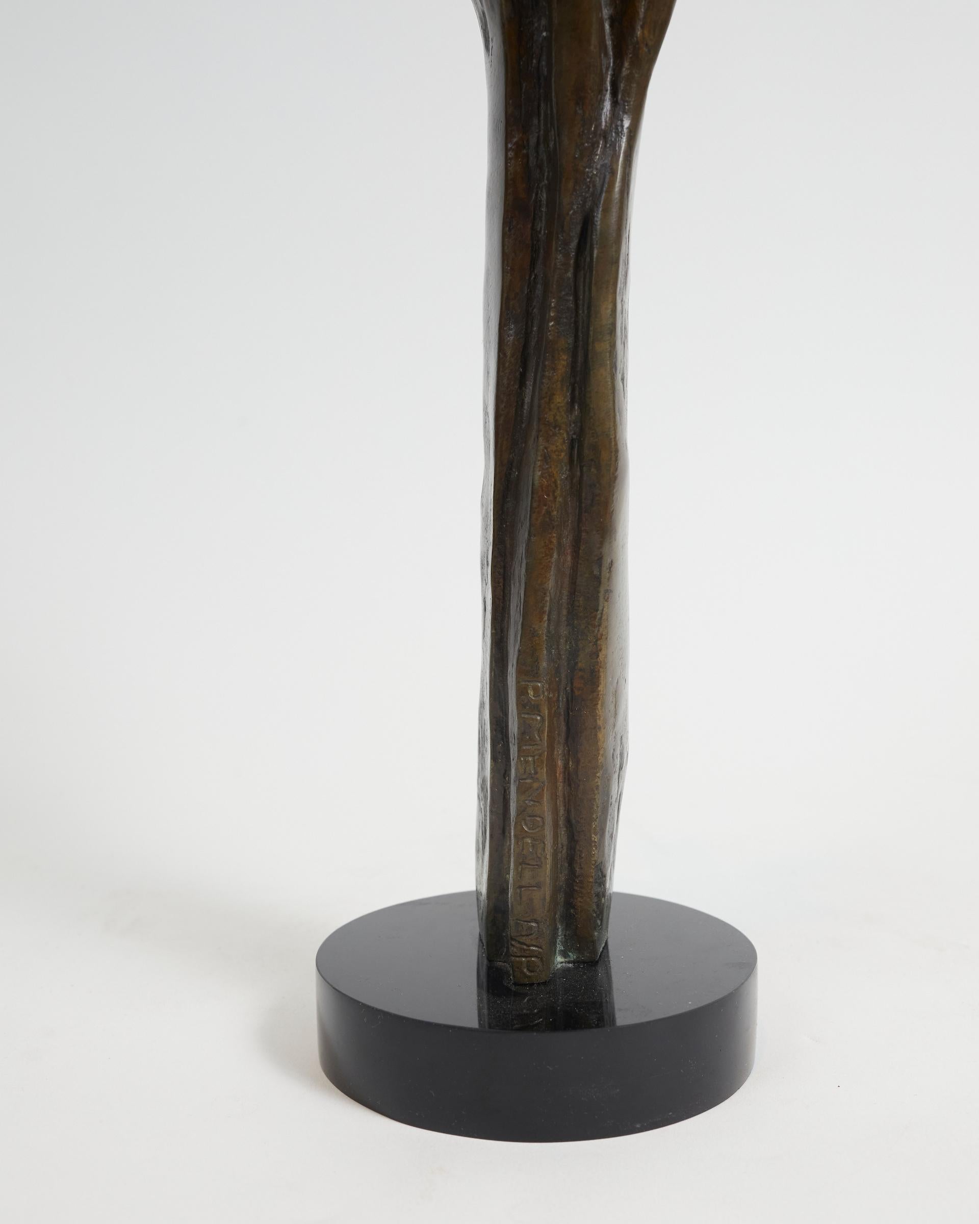 Fine XX secolo Scultura figurativa in bronzo di Phyllis Mendell in vendita