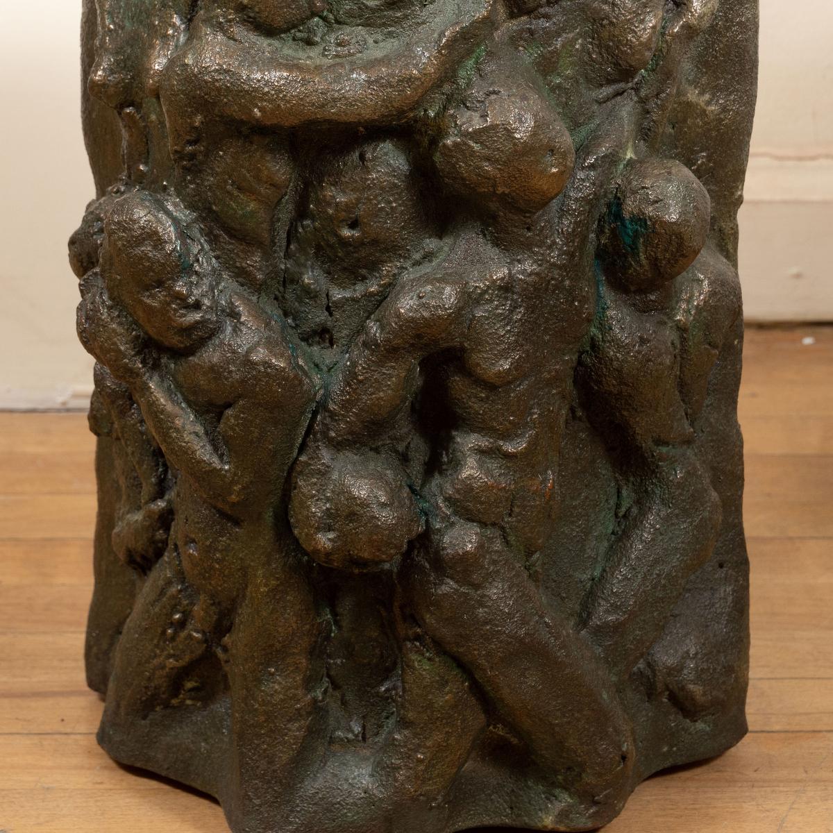 Mid-Century Modern Table d'appoint figurative en bronze en vente