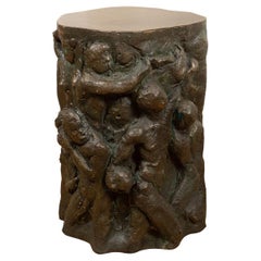 Used Bronze Figural Side Table