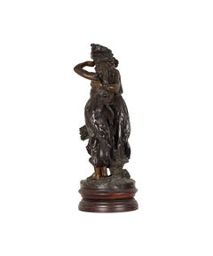 Bronze Figurative Protection Sculpture by Hippolyte François Moreau, 19th C.