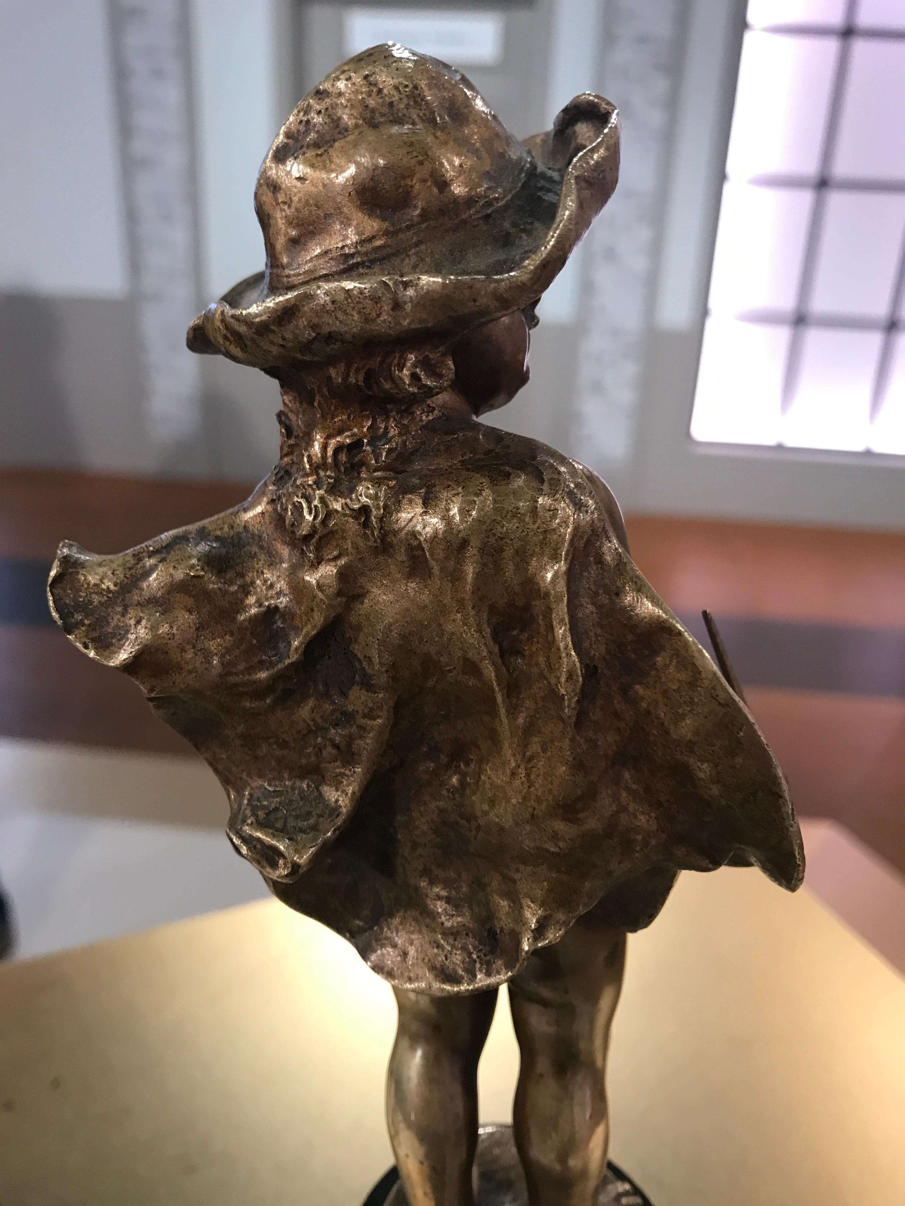 Bronze Figure a Boy by Franz Iffland 