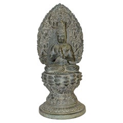 Vintage Bronze Figure Avalokiteshvara on High Lotus Silk Road 