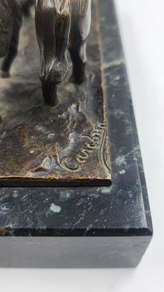 Bronzefigur "Eselspaziergang" von Jose Cardona signiert