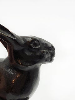 Figure en bronze "Lapin Assis" d'Irénée Rochard (1906-1984)